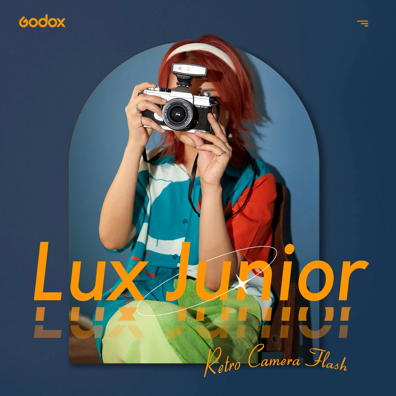 Godox Lux Junior Retro Camera Flash, GN12 with 7 Levels Flash Power, CCT 6000K±200K with S1/S2 Optical Control for Fuji, for Canon, for Nikon, for Sony, for Olympus Camera - Image 5