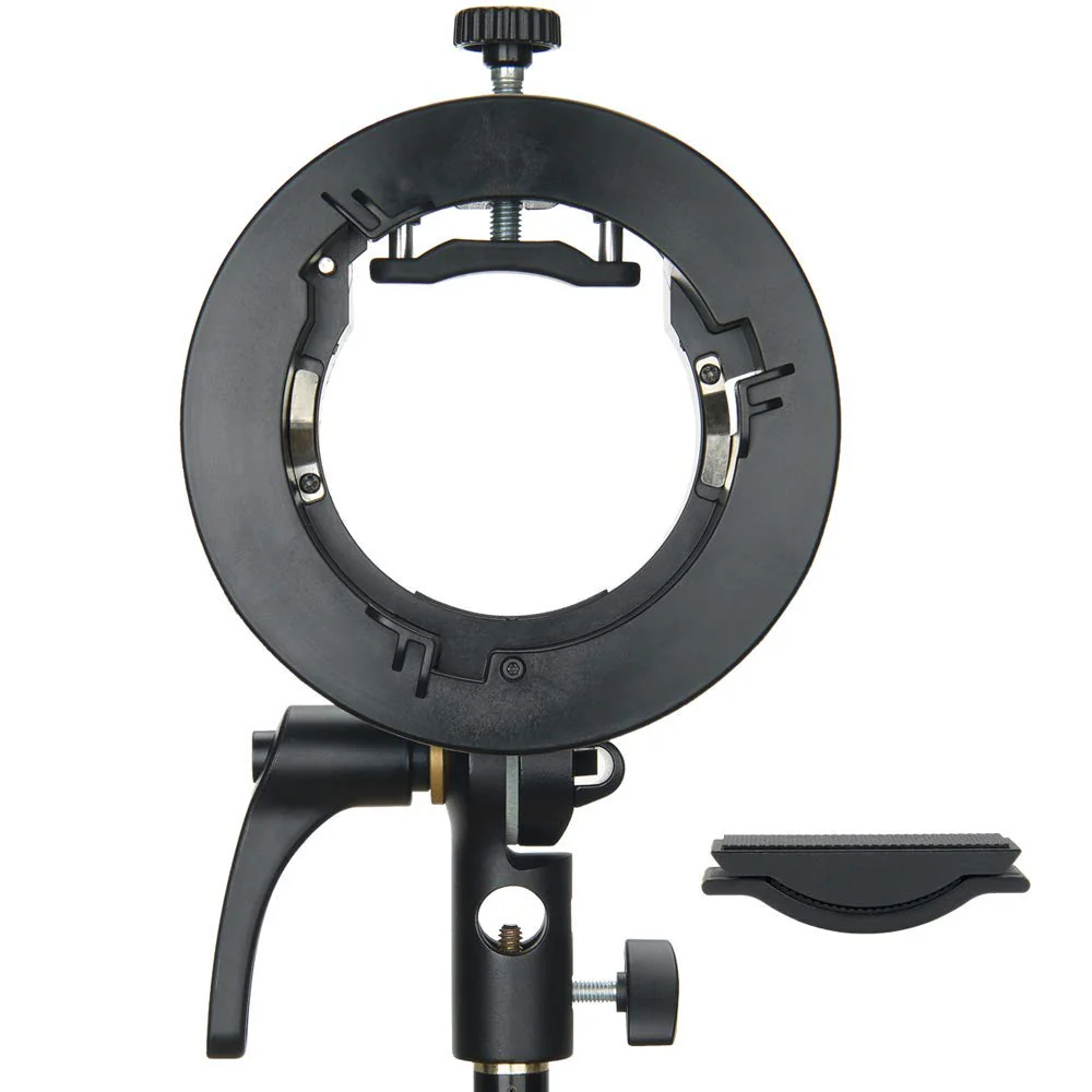 Godox S2 Speedlite Bracket S-Type Bracket Bowens Mount Flash Holder for Godox V1 AD200 Pro AD400 Pro AD200 V860II TT685 TT600 TT350, Precise Tilt Control, Integrated Umbrella Mount - Image 2