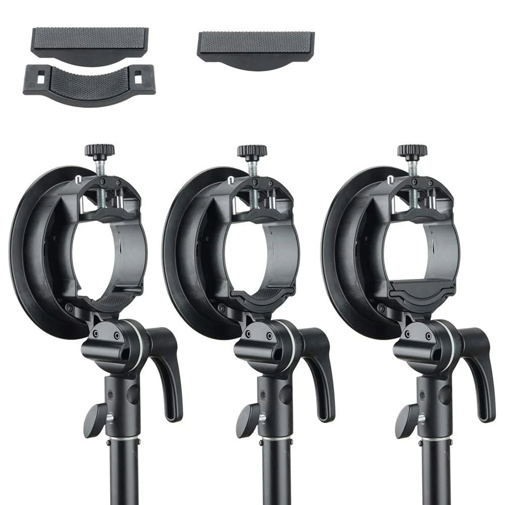 Godox S2 Speedlite Bracket S-Type Bracket Bowens Mount Flash Holder for Godox V1 AD200 Pro AD400 Pro AD200 V860II TT685 TT600 TT350, Precise Tilt Control, Integrated Umbrella Mount - Image 7