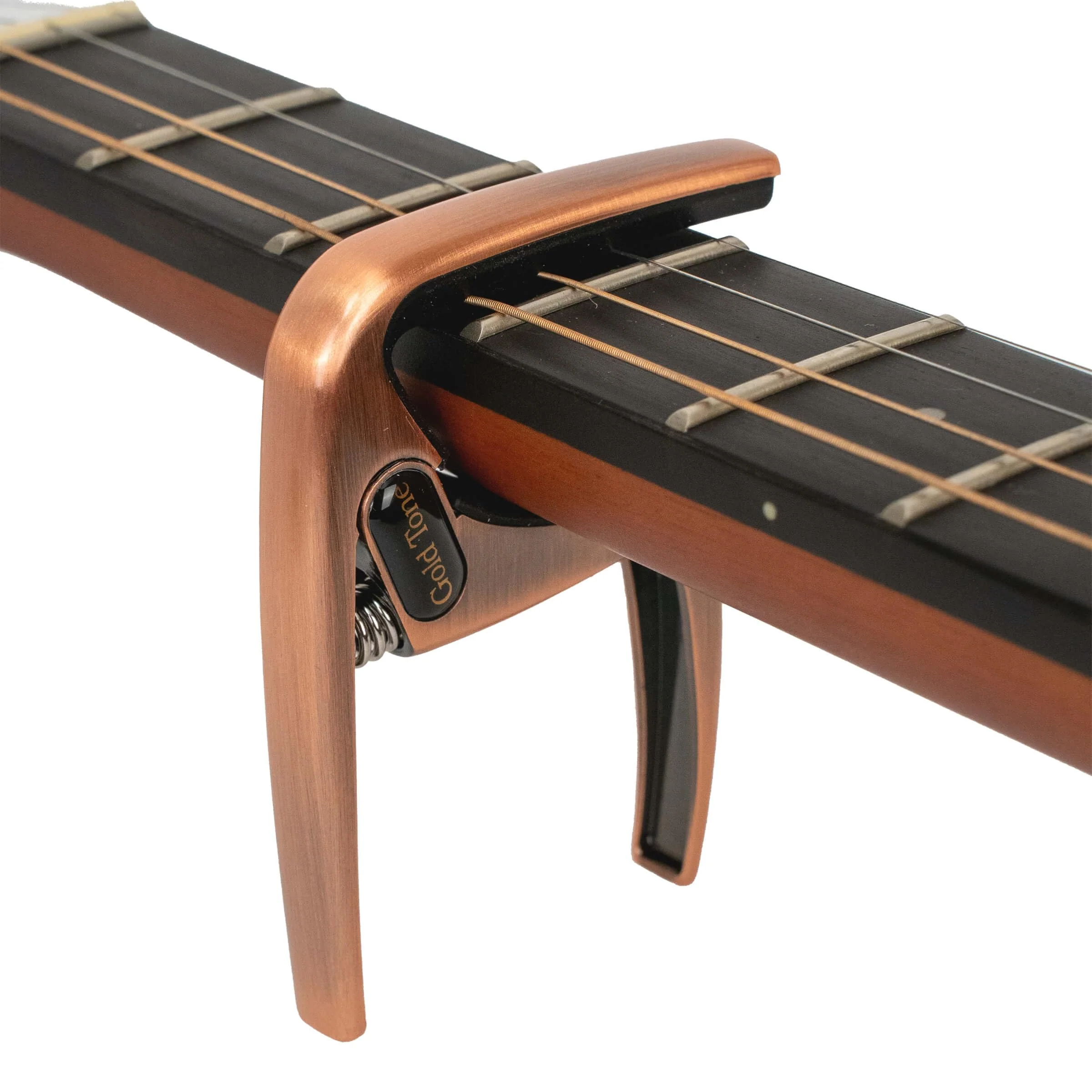 Gold Tone Swift Capo for Banjo, Ukulele, Mandolin, Tenor Guitar - Radiused or Flat (Copper) Copper - Image 4