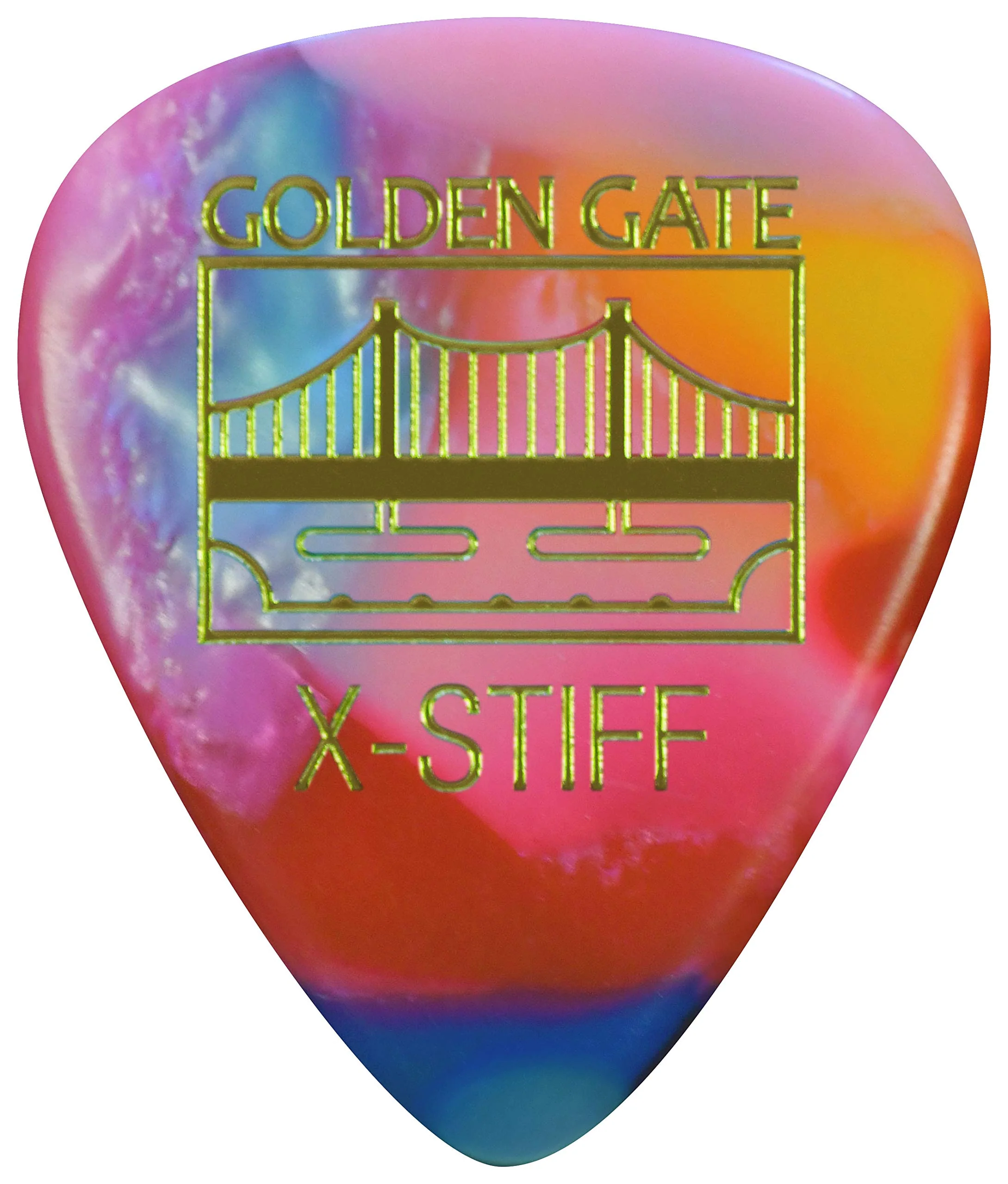 Golden Gate Guitar Picks (MP-147), Clown Confetti,The Sideman - X-Stiff