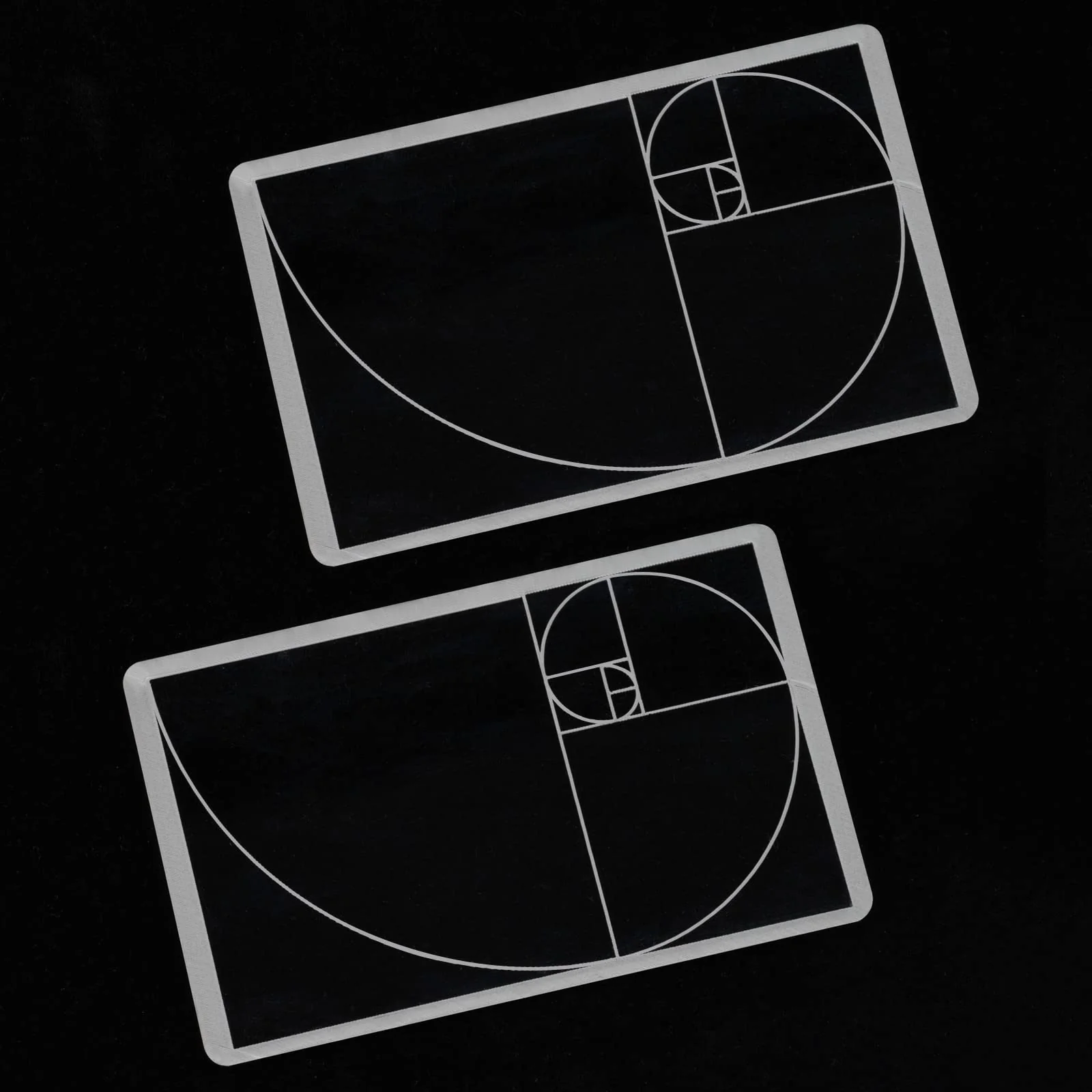 Golden Ratio Viewer,2 Pack Portable Fibonacci Composition View Finder,Photography Scale Viewing Tool,Credit Card Size 2 pack