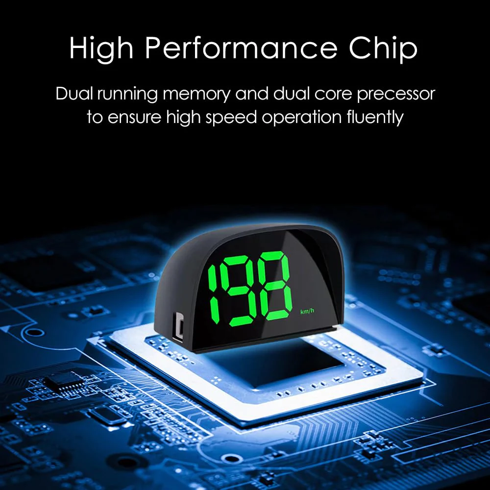 GoolRC Digital GPS Speedometer for Car, Kilometers/Miles Car Global Position System Speedometer Digital Display Speed Car HeadUp Display, White miles - Image 4