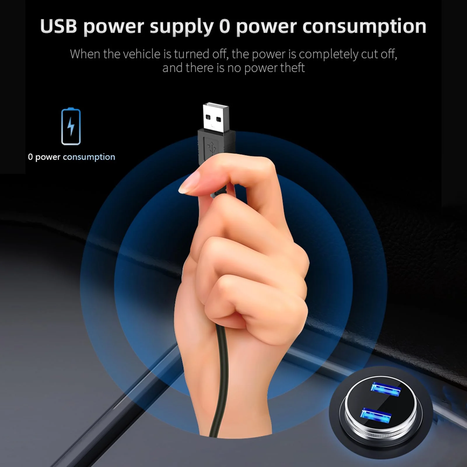 GoolRC Speedometer HUD, Heads-Up Display Digital Speedometer GPS Speed Meter MPH/KMH, Head Up Display for All Cars, USB Cable Plug & Play Large Screen High-definition Display - Image 3