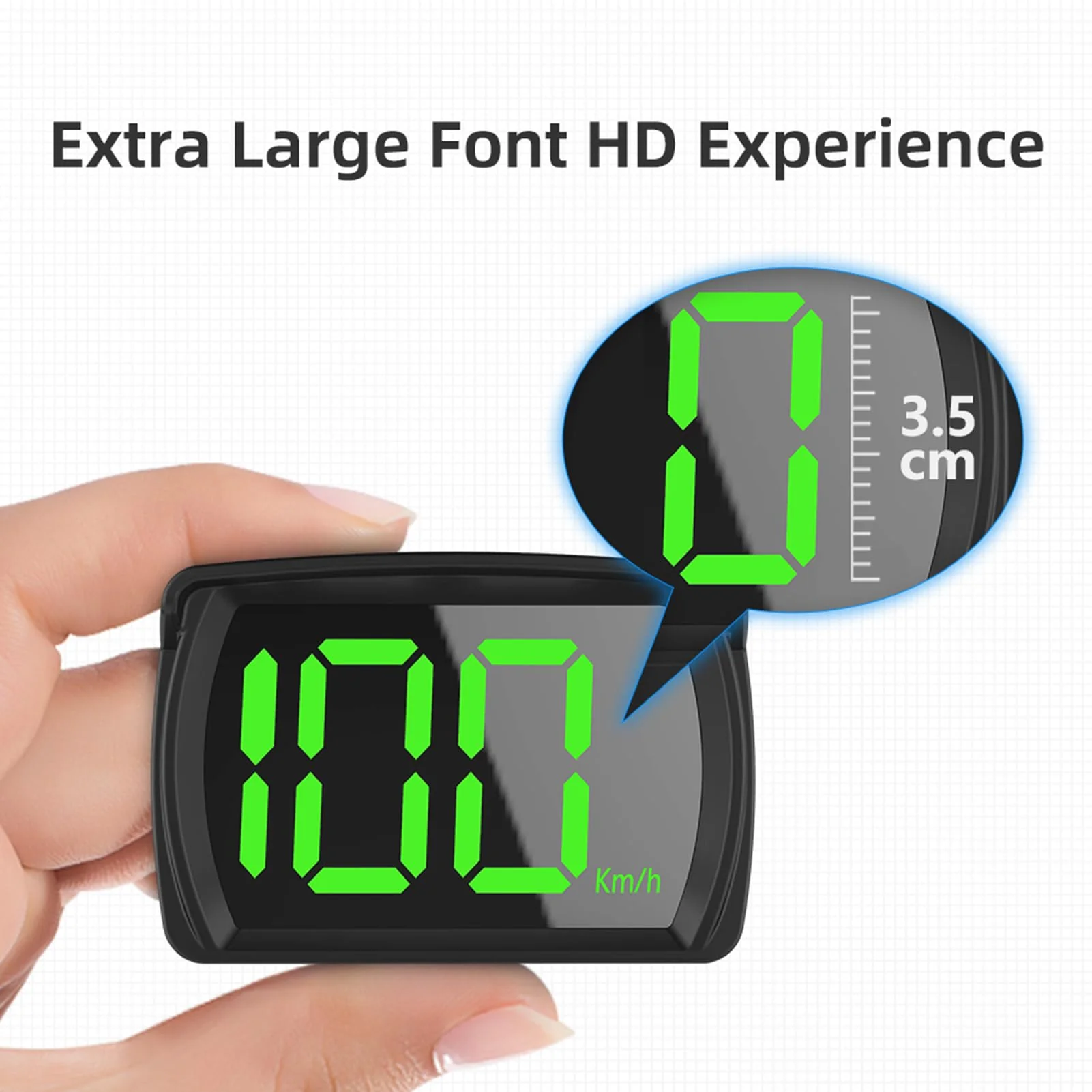 GoolRC Speedometer HUD, Heads-Up Display Digital Speedometer GPS Speed Meter MPH/KMH, Head Up Display for All Cars, USB Cable Plug & Play Large Screen High-definition Display - Image 4