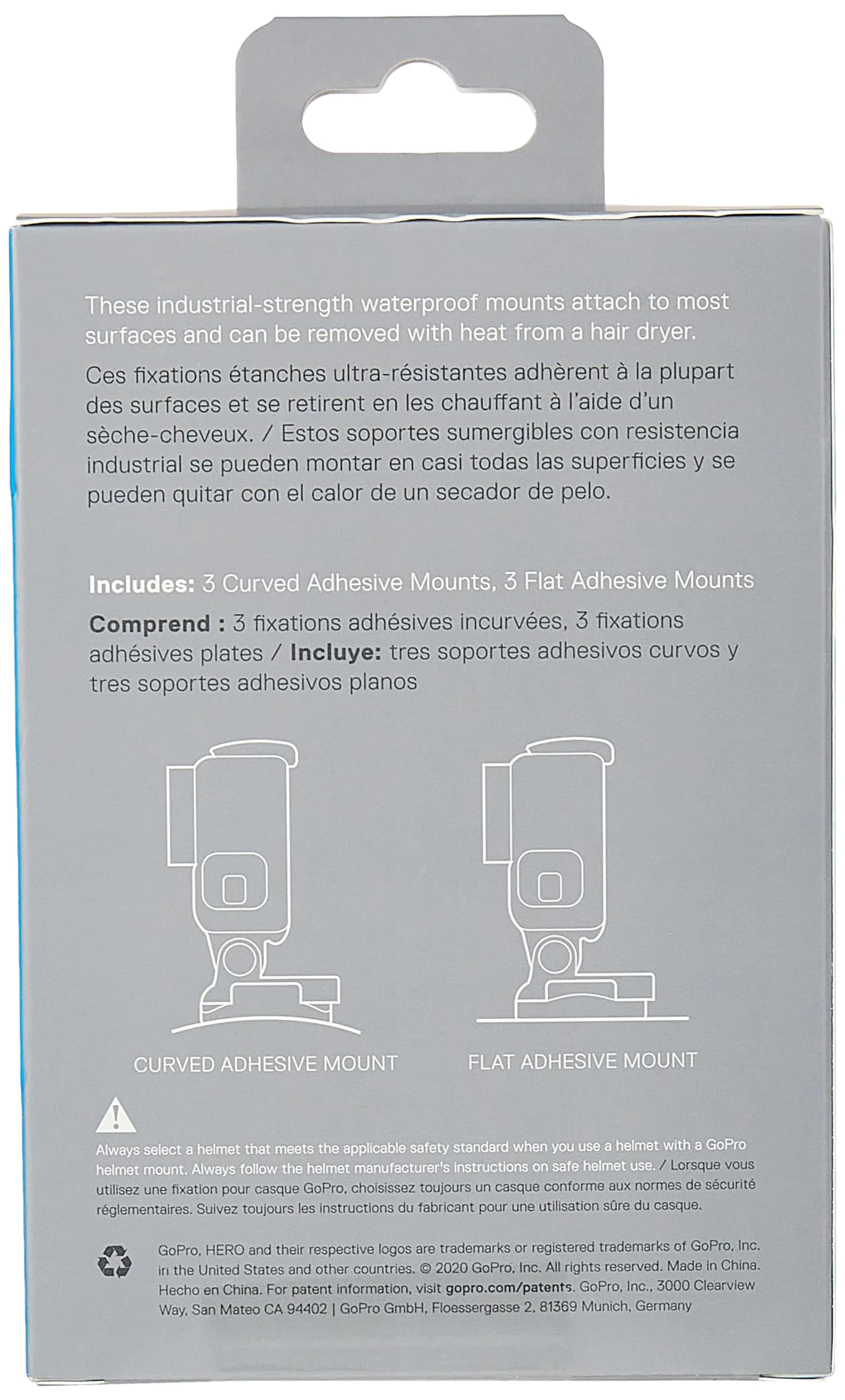 GoPro Flat + Curved Adhesive Mounts (All GoPro Cameras) - Official GoPro Mount Black - Image 3