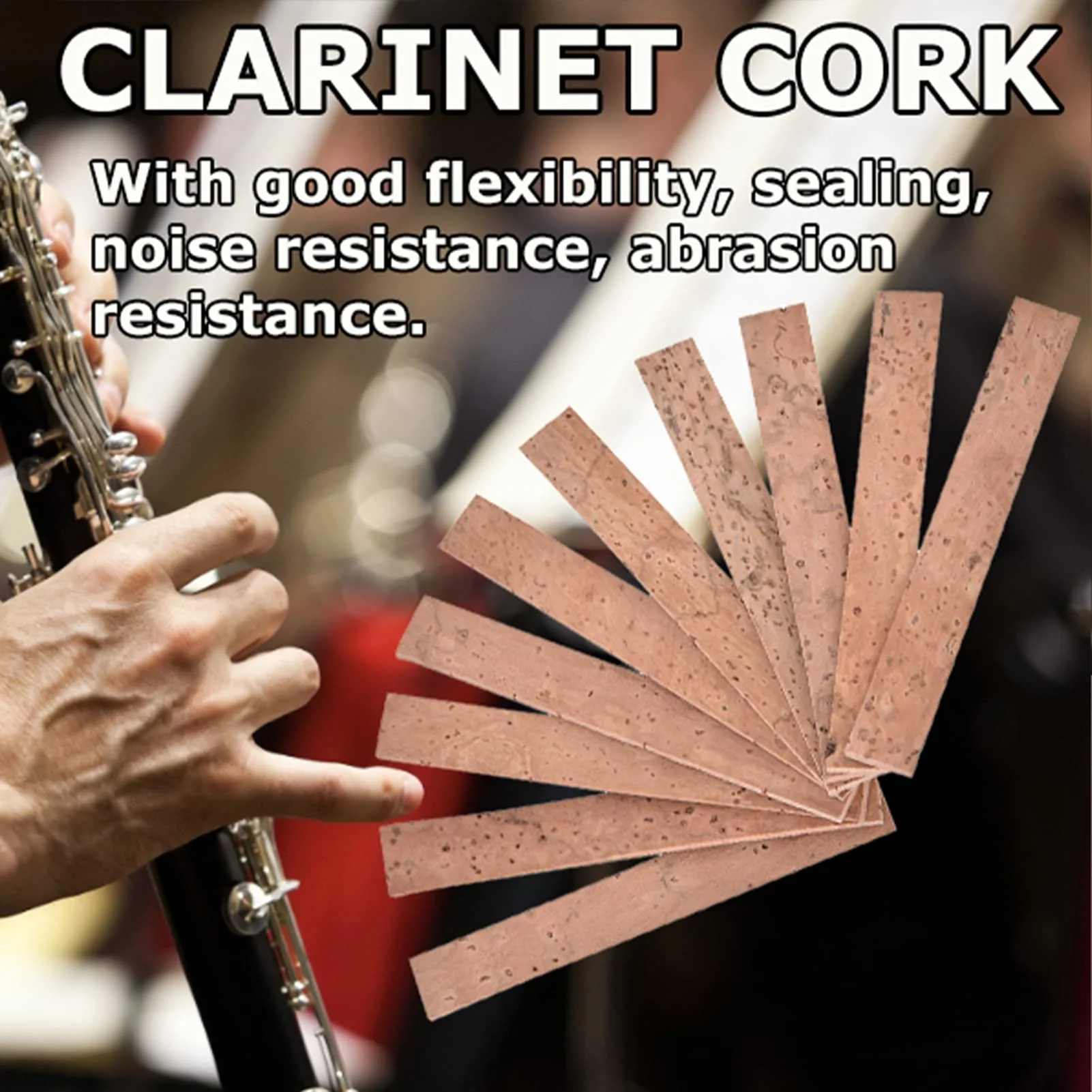 GOTOTOP Clarinet Accessories Set of 10 Clarinet Neck Joint Cork Cork Clarinet Instrument Repair Kit Parts for Neck Cork - Image 3