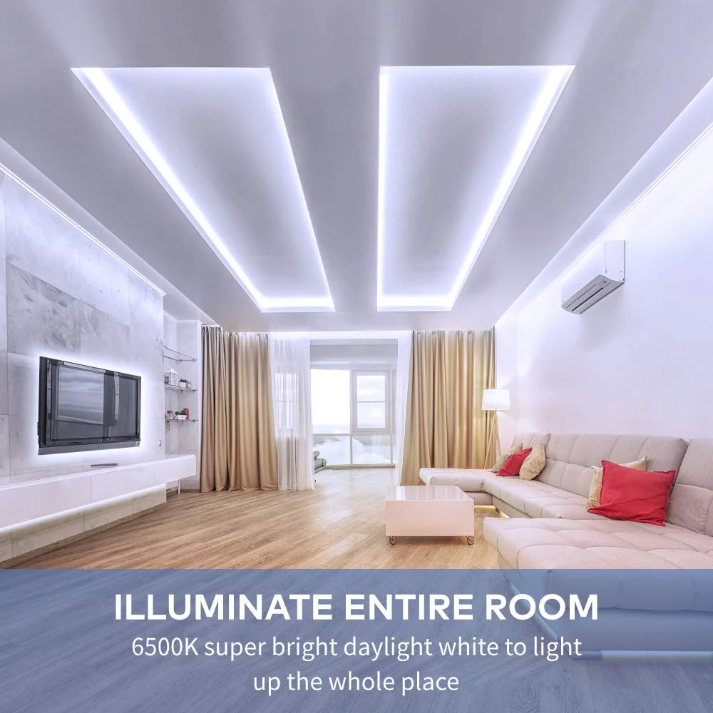 Govee White LED Strip Lights, Upgraded 16.4ft Dimmable LED Light Strip 6500K Bright Daylight White, Strong Adhesive, 300 LEDs Flexible Tape Lights for Vantiy Mirror, Kitchen Cabinet, Bedroom - Image 2