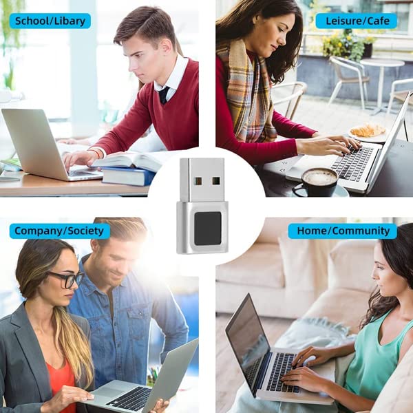 GOWENIC USB Fingerprint Reader, Portable Security Key Biometric Fingerprint Scanner USB Fingerprint Key Reader for Windows 10 11 32/64 Bits, 360 Degrees Touch - Image 9