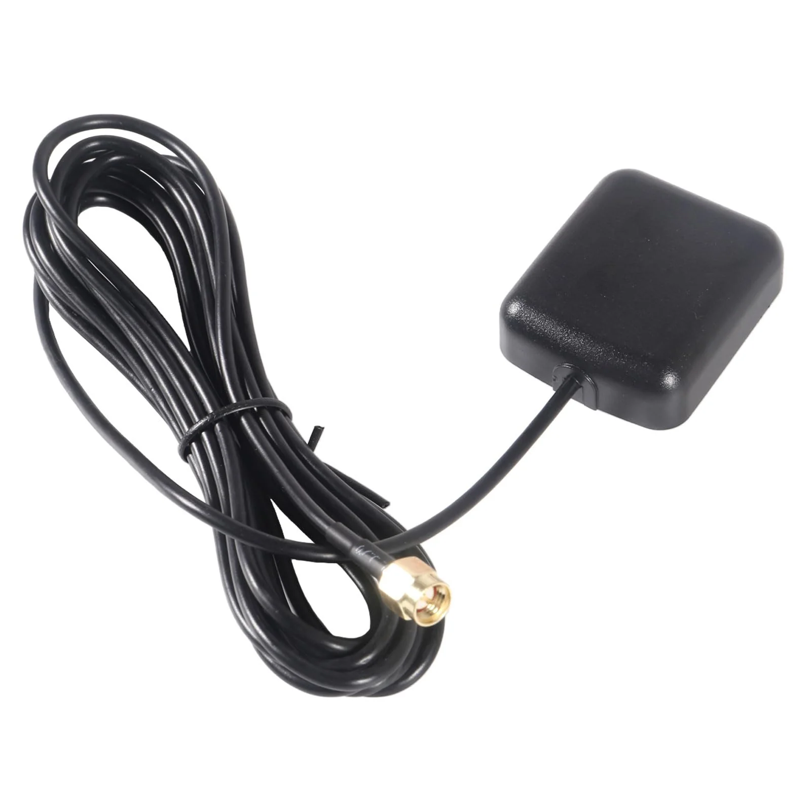 GPS Navigation Antenna with SMA Male Connector Vehicle Waterproof Active GPS Antenna for Car Stereo Head Unit GPS Navigation System Module Truck Marine Boat GPS Tracker