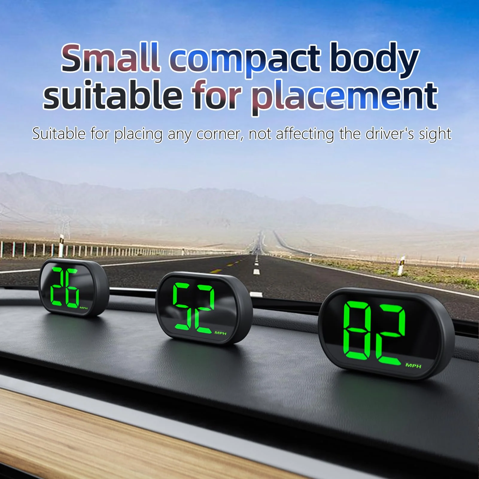 GPS Speedometer Car, Heads Up Display for Car, 2inch LCD Display HUD, USB Data Cable Plug and Play, Universal Fit for All Vehicles - Image 3
