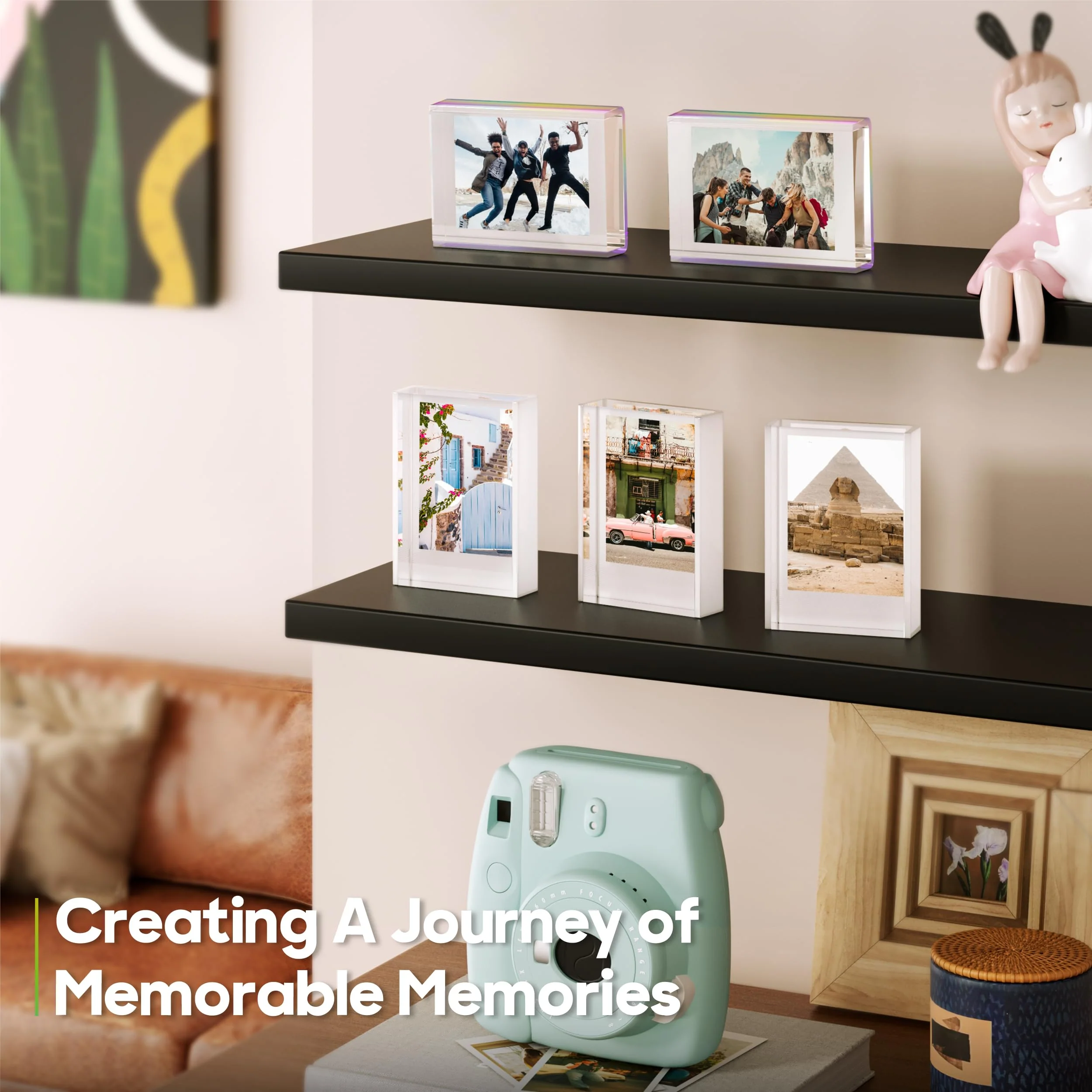 Grarry Polaroid Frame for Photos, 2x3 Picture Frames, Polaroid Photo Frame Compatible with Fujifilm Instax Mini Film Polaroid Film, Mini Picture Frame for Tabletop, Mini Instant Photo Frame 3 Pack White - Image 6