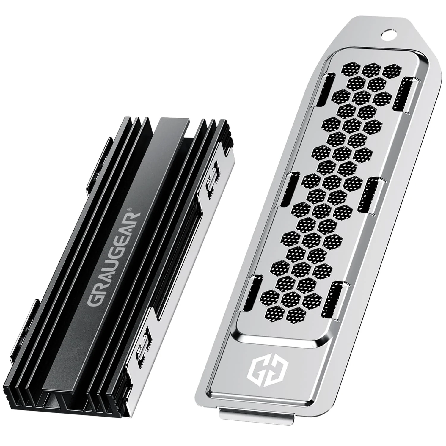 GRAUGEAR PS5 SSD Heatsink Cover Set, M.2 NVMe PS5 Heatsink, Metal Heat Dissipation Cover and Aluminum Fin for PlayStation 5 SSD NVMe PCIe 4.0 Storage [G-PS5HS02-Cov] G-PS5HS02-Cov