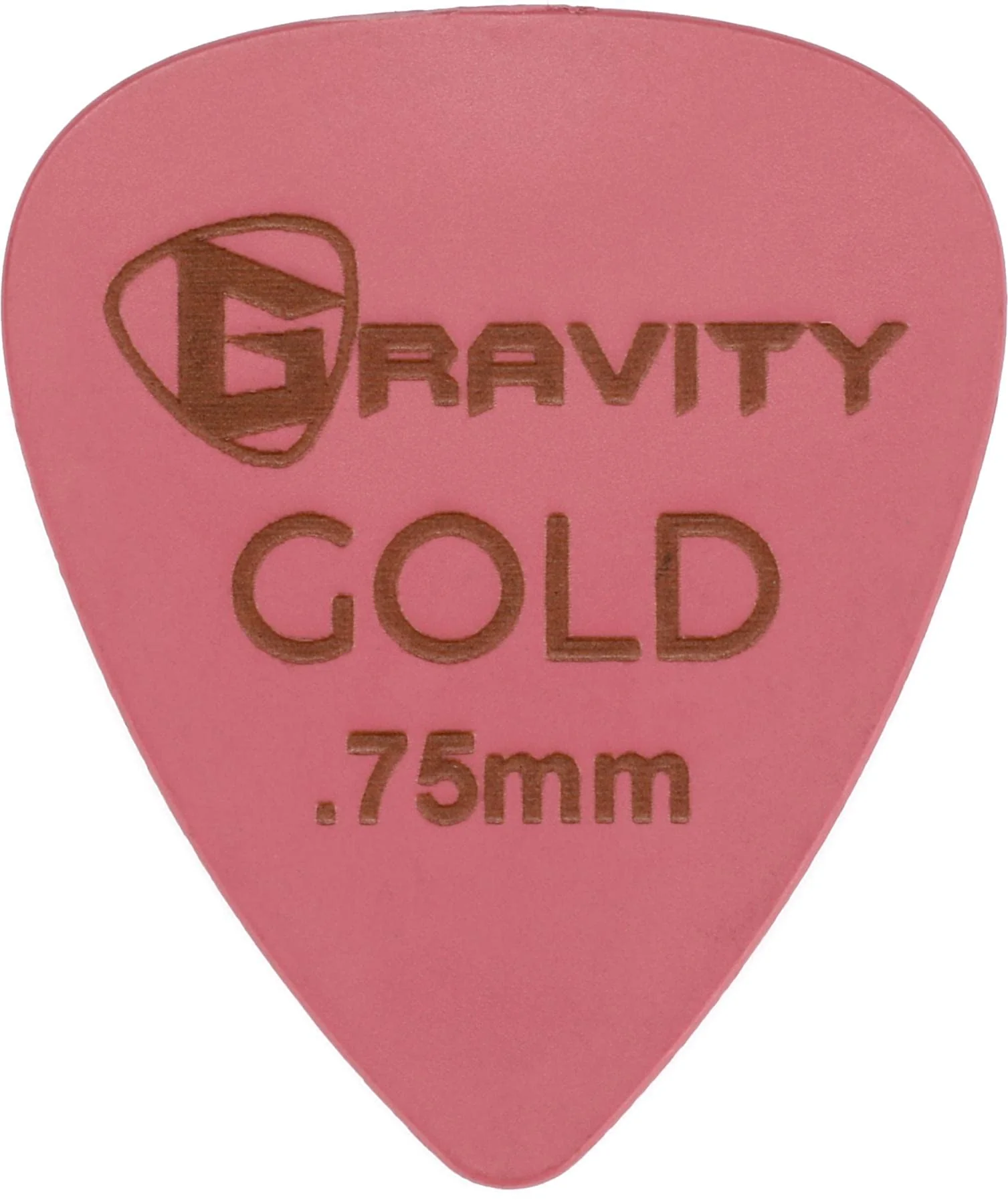 Gravity Gold Series Guitar Picks - Perfect For Beginners & Professionals | Pack of 4 .75mm pink
