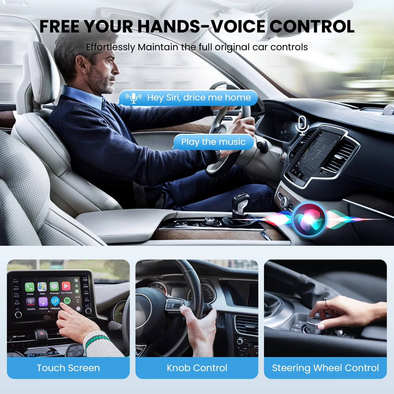 GRAYWATER Wireless CarPlay Adapter,Convert OEM Wired to Wireless Car Play Dongle Fit for Cars 2015+ & for Apple iPhone iOS 10+,Innovative Seamless Control Plug & Play(Space Silver) Space Silver - Image 5
