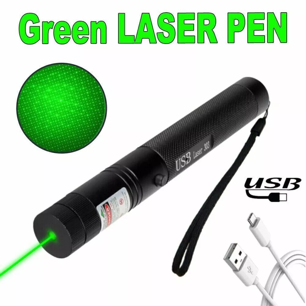 Green Laser Pointer High Power Tactical Flashlights, Long Range 20000 Feet Powerful Flashlight with Laser Pointer, USB Rechargeable Laser Pointer for Presentations - Image 3