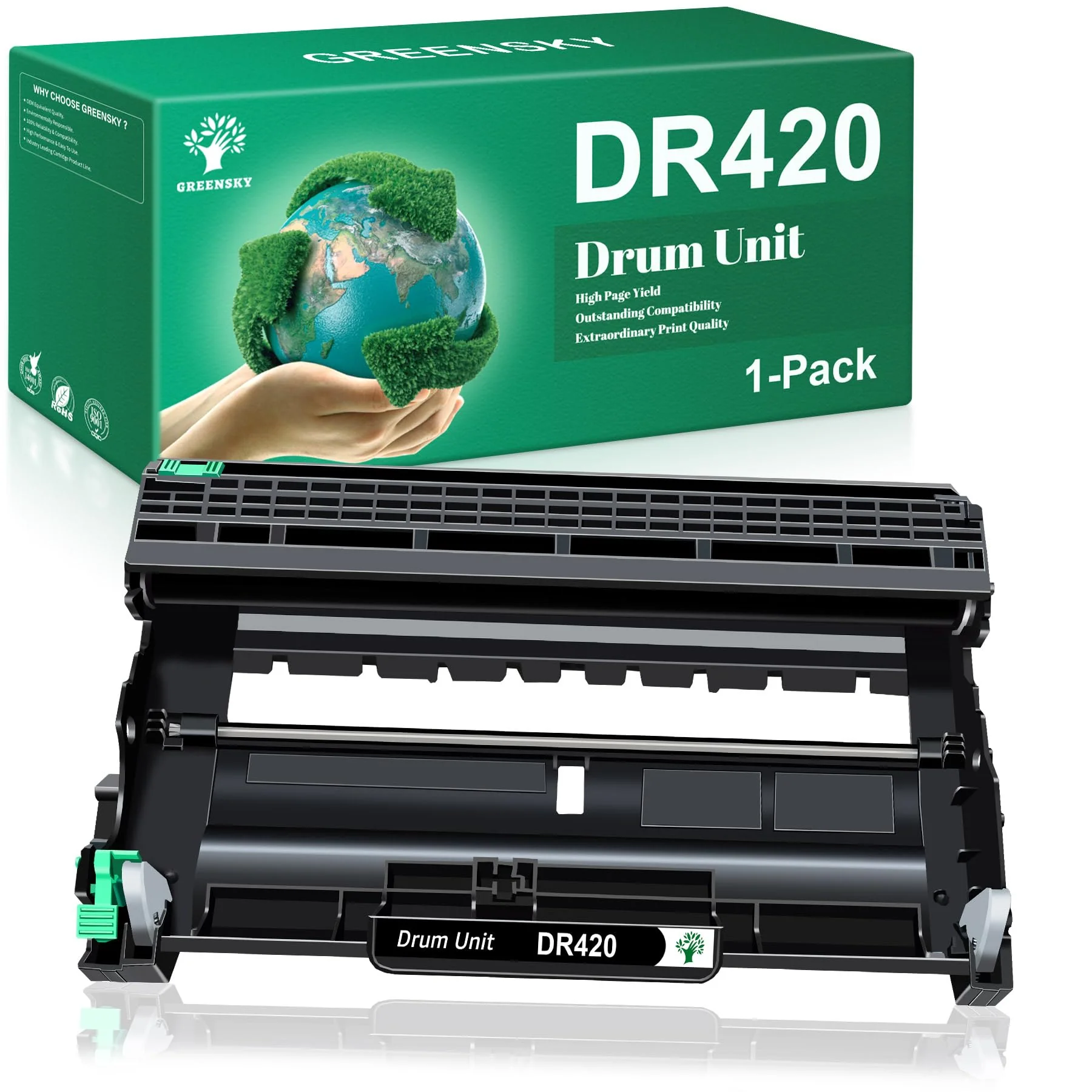 GREENSKY Compatible Drum-Unit Replacement for Brother DR420 DR 420 for Brother HL-2270DW HL-2280DW HL-2230 HL-2240 MFC-7360N MFC-7860DW DCP-7065DN Intellifax 2840 2940 (1 Drum-Unit)