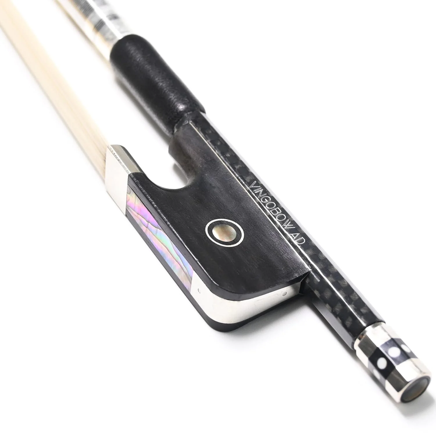 Grid Carbon Fiber Viola Bow Full 4/4 Size for Professional Player Parisian Eyes Ebony Frog Well Balanced Light Weight Natural Horse Hair Great Bounce Warm Sweet Tone