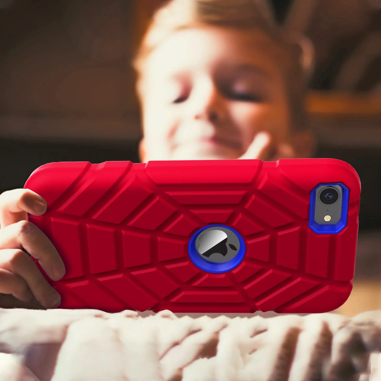Grifobes for iPod Touch 7th Generation Case, iPod Touch 6th / 5th Generation Case, 3-in-1 Heavy Duty Shockproof Rugged Protective Cover for iPod Touch 7/6 / 5 Case for Kids Boys Children Red+Blue - Image 7