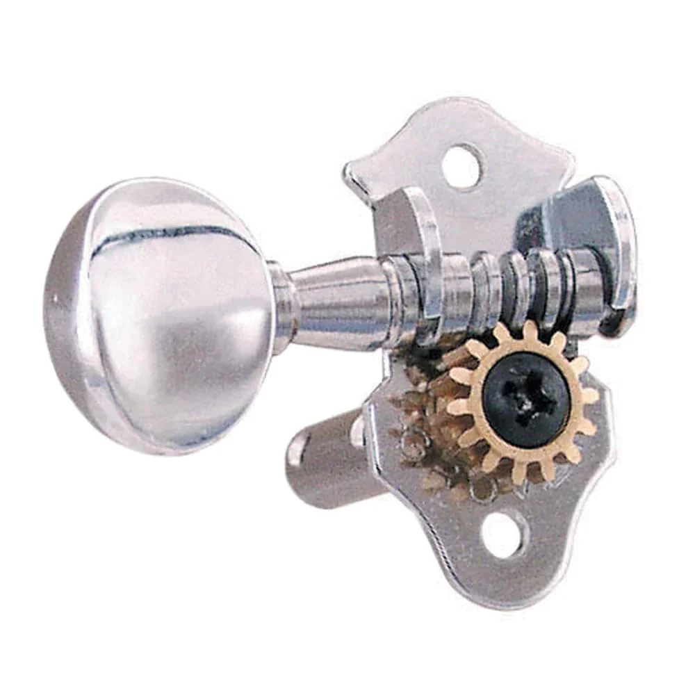 Grover Sta-Tite Guitar Tuners/Machine Heads, Set of 6 (3 Treble/3 Bass), Chrome Finish, V97C