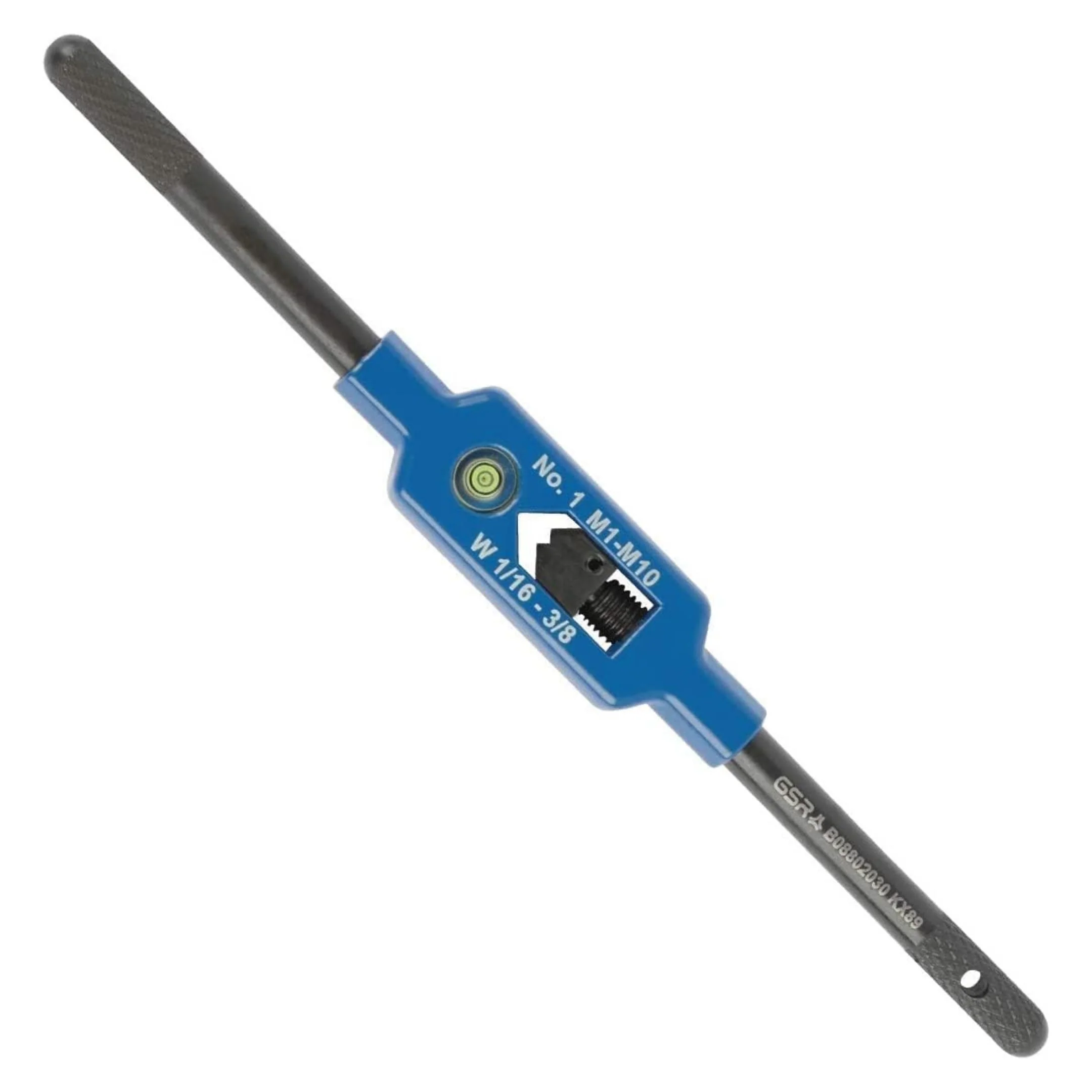 GSR Steel Tap Wrench with Center Eye | Size 2 (M4-M12) | Adjustable Tap Holder with Square Shank | Stainless Steel | Burnished Handles | Hand Tap Tool Holder Nr. 2 | M4- M12 | BSW 5/32-1/2 | BSP G1/8