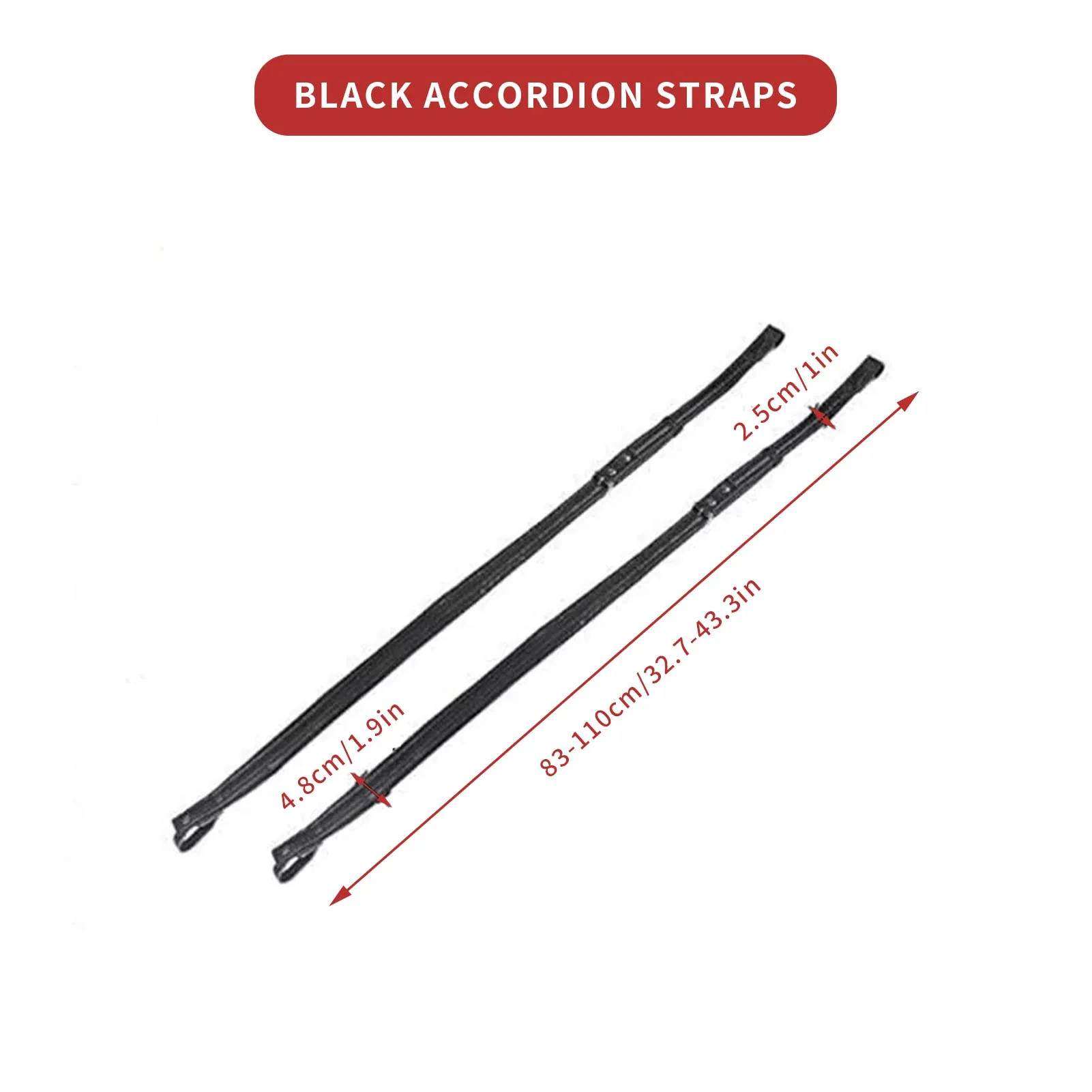 Gugxiom Black Accordion Straps, Leather Soft PU Accordion Straps, Adjustable Accordion Shoulder Belt, Musical Instrument Accessories, for Most Accordions with 16-120 Bass (Black) - Image 7