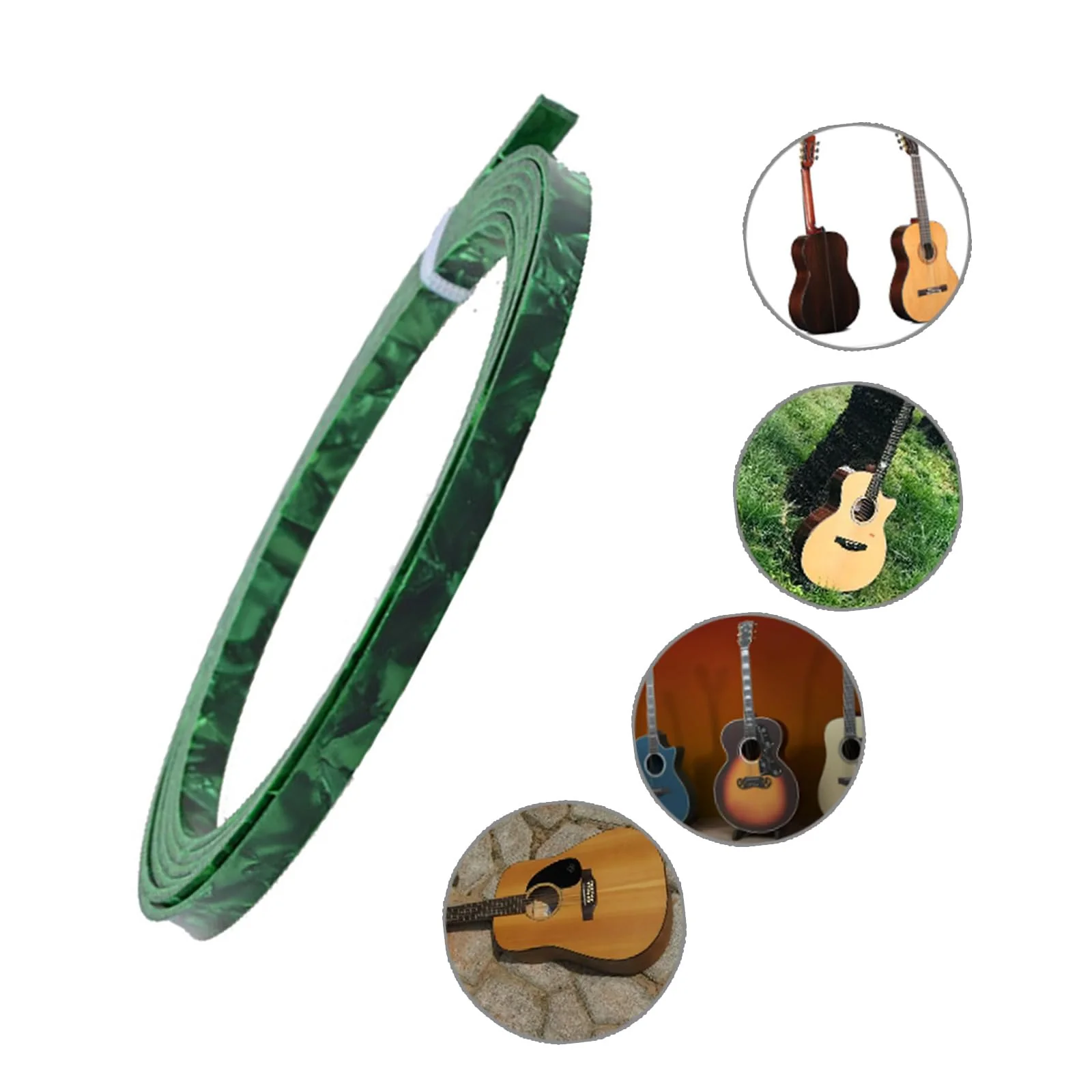 Guitar Binding Purfling Edging Strips Guitar Trim Decorations Acoustic Guitar Edging Strips Guitar Decals Accessories Guitar Parts And Accessories white pearl - Image 3