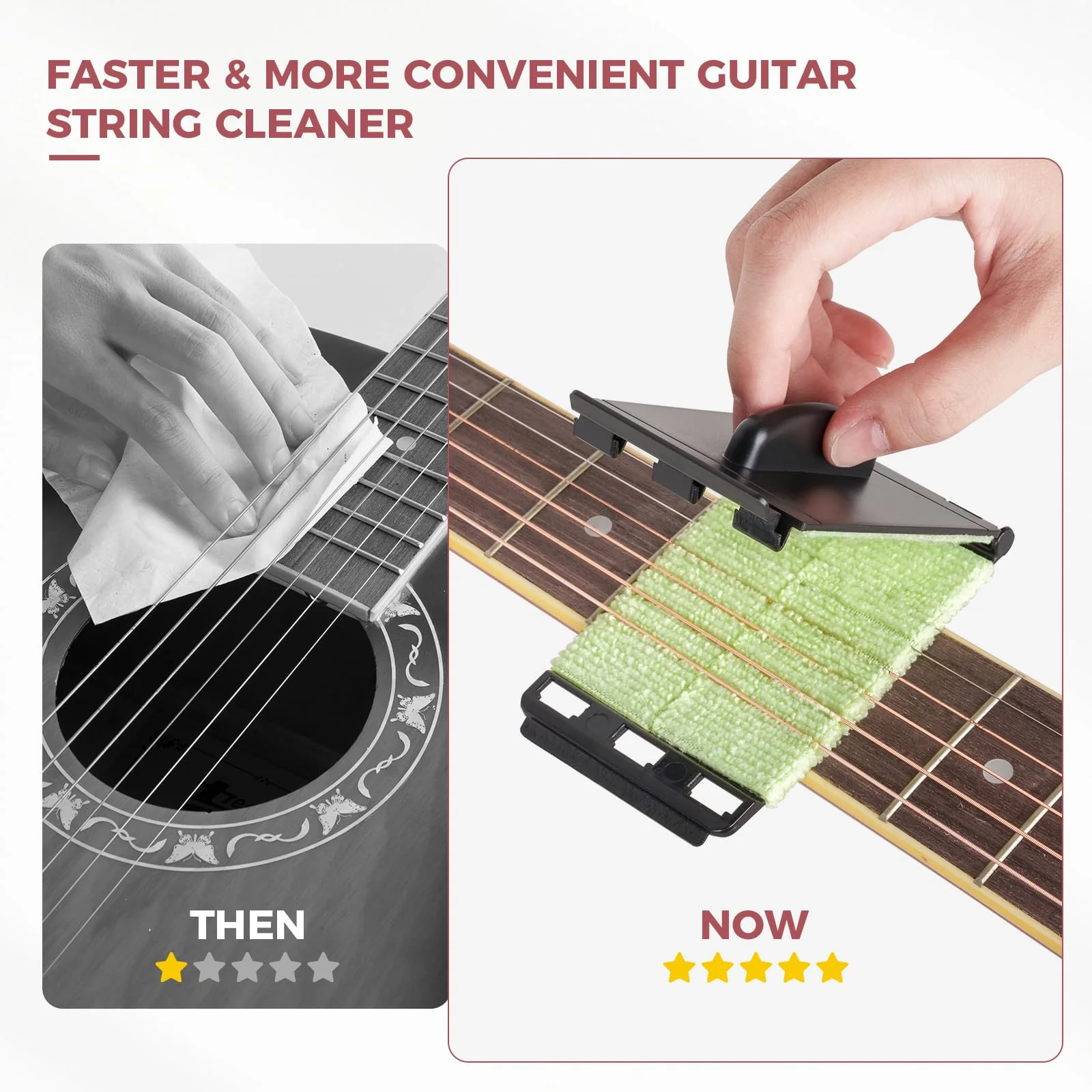Guitar Capo Rechargeable Guitar Tuner Acoustic Guitar Accessories Kit Including Capo, Tuner, Picks, Wall Mount Hanger, Guitar String Cleaner for Guitar Players - Image 6