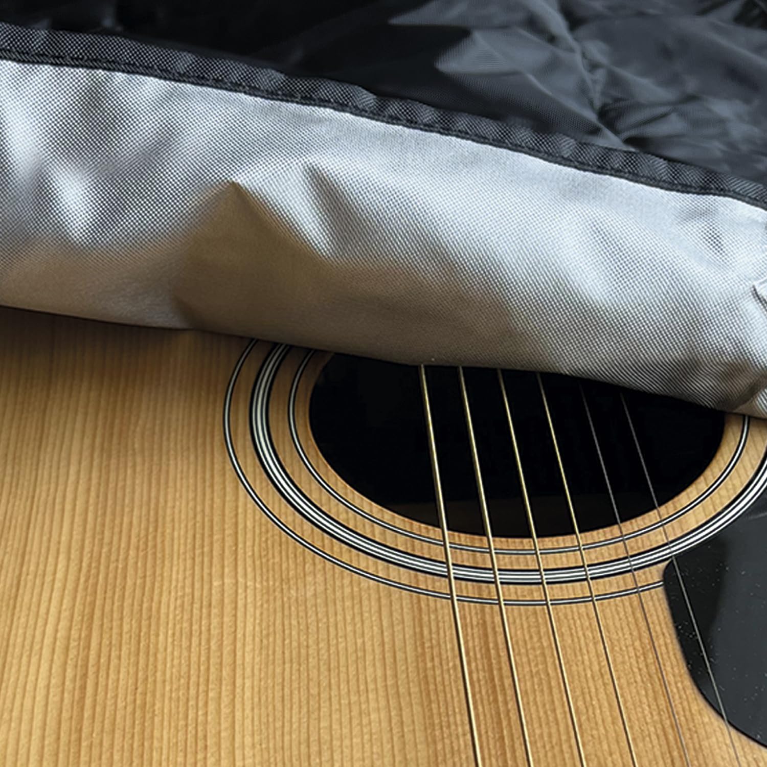 Guitar Dust Cover Bag Protective and Storage for Acoustic Electric and Bass Guitars From Sun Dust Dirt UV Rays Moisture Water Resistant 4 20D Oxford Polyester Complete with Microfiber Cloth - Image 3