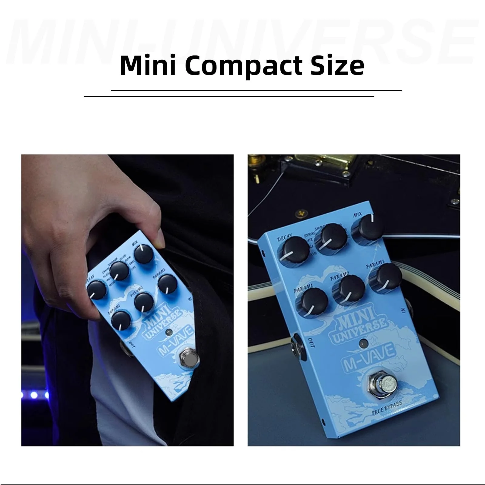 Guitar Effect Pedal Digital Reverb Pedal Digital Modeling Reverberation Effector with 9-Mode Reverb Selection for Guitar Bass - MINI-UNIVERSE,Reverberation Effector - Image 4