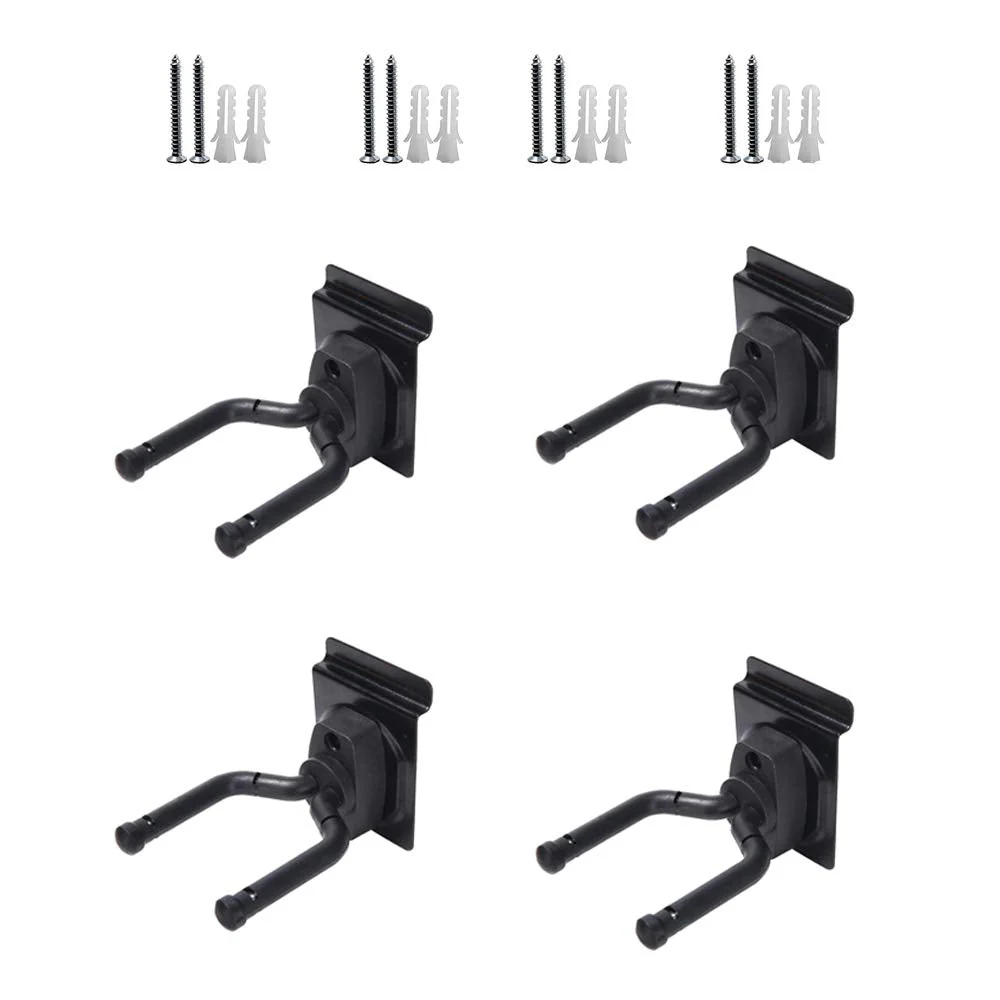 Guitar Hook Slatwall Adjustable Guitar Wall Mount Stand Hangers Guitar Bass Accessories Perfectly Display Musical Instruments for Musical Retail Shop,Bedroom,Playroom,Bar,Rehearsal Space 4-Pack