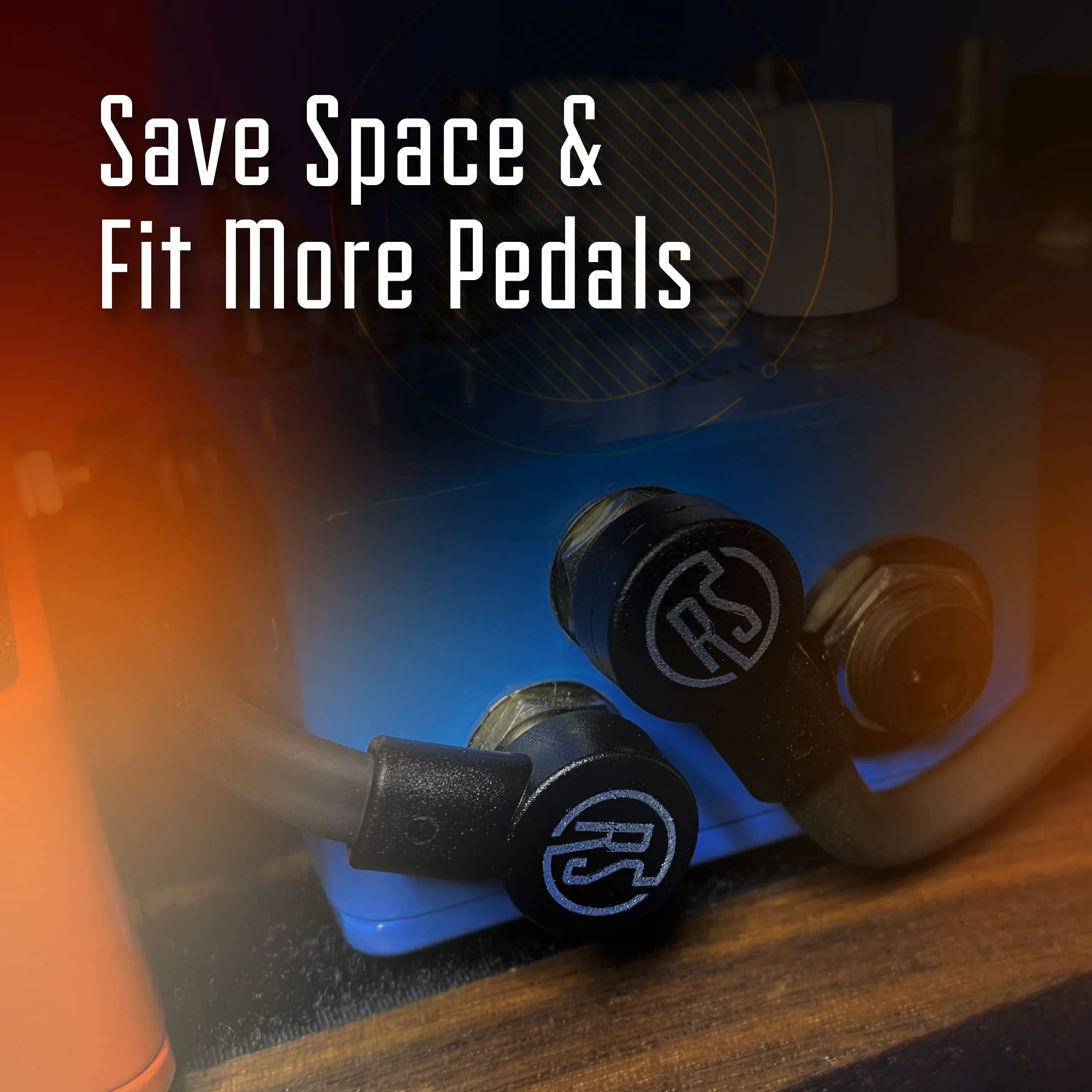 Guitar Pedal Patch Cables - 4 Inch S-Shape Right Angle Pedal Board Cable to Maximize Space - Durable & Low Noise Gold Plated Connectors 4 Inches - Image 3