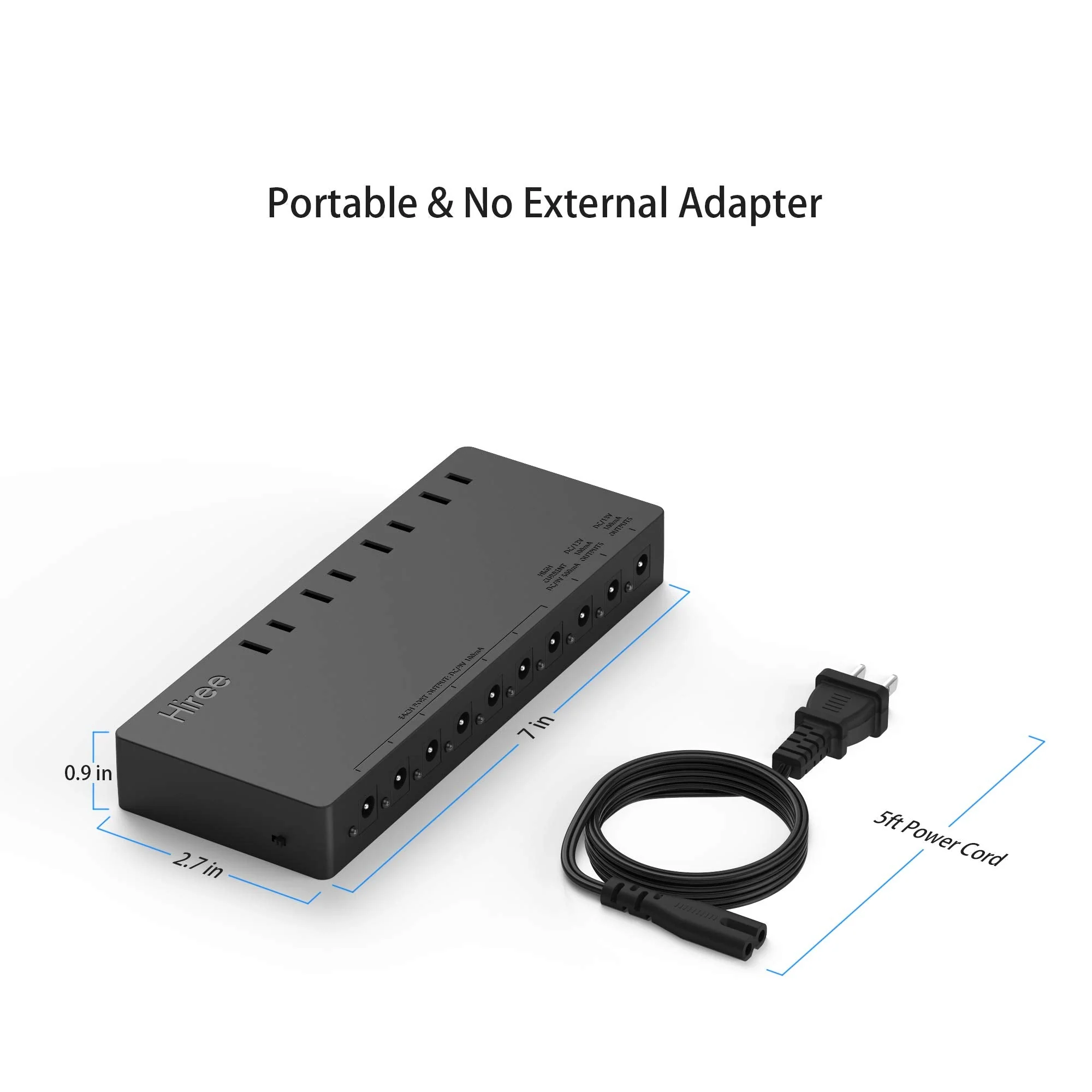 Guitar Pedal Power Supply Adapter Station Distributor 10 Isolated DC Output for 9V/12V/18V Effect PedalBoard with 4 AC Outlet for Charging Speaker, Musical Instruments - Image 6