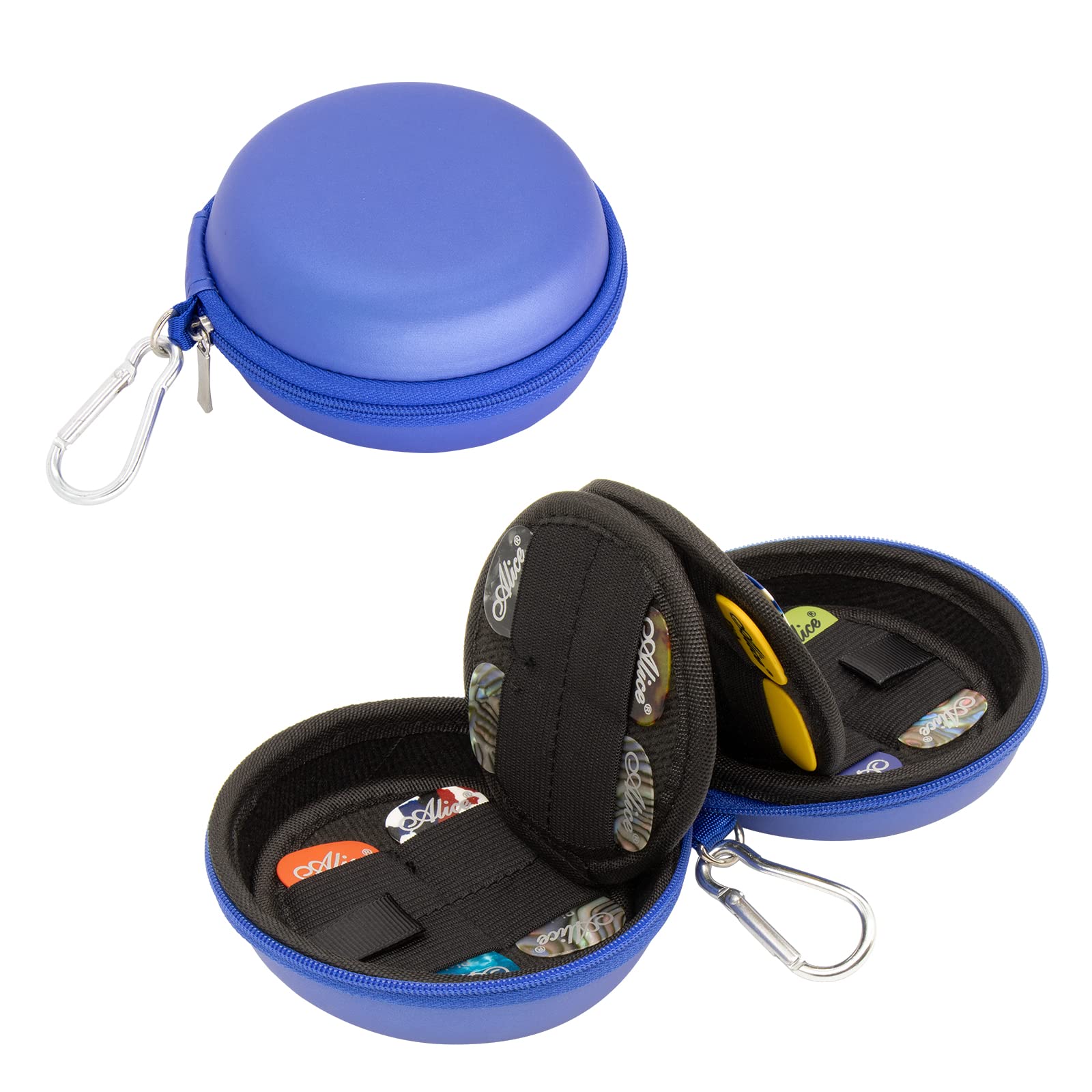 Guitar Pick Holder, Waterproof Guitar Pick Case with 32+ holders Compatible with Fender/ChromaCast/D'Addario/Jim Dunlop/Bolopick/UNLP MUSICAL INSTRUMENT and More.(CASE ONLY) (blue) blue