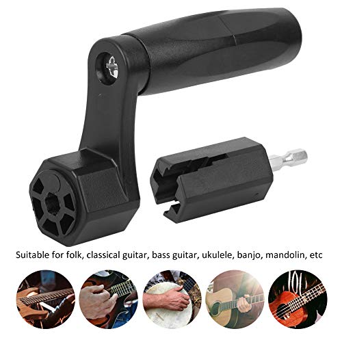Guitar String Winder Cutter 2 in 1 Bridge Pin Peg Puller Plastic Metal Professional Guitar Repair Tool Black - Image 5