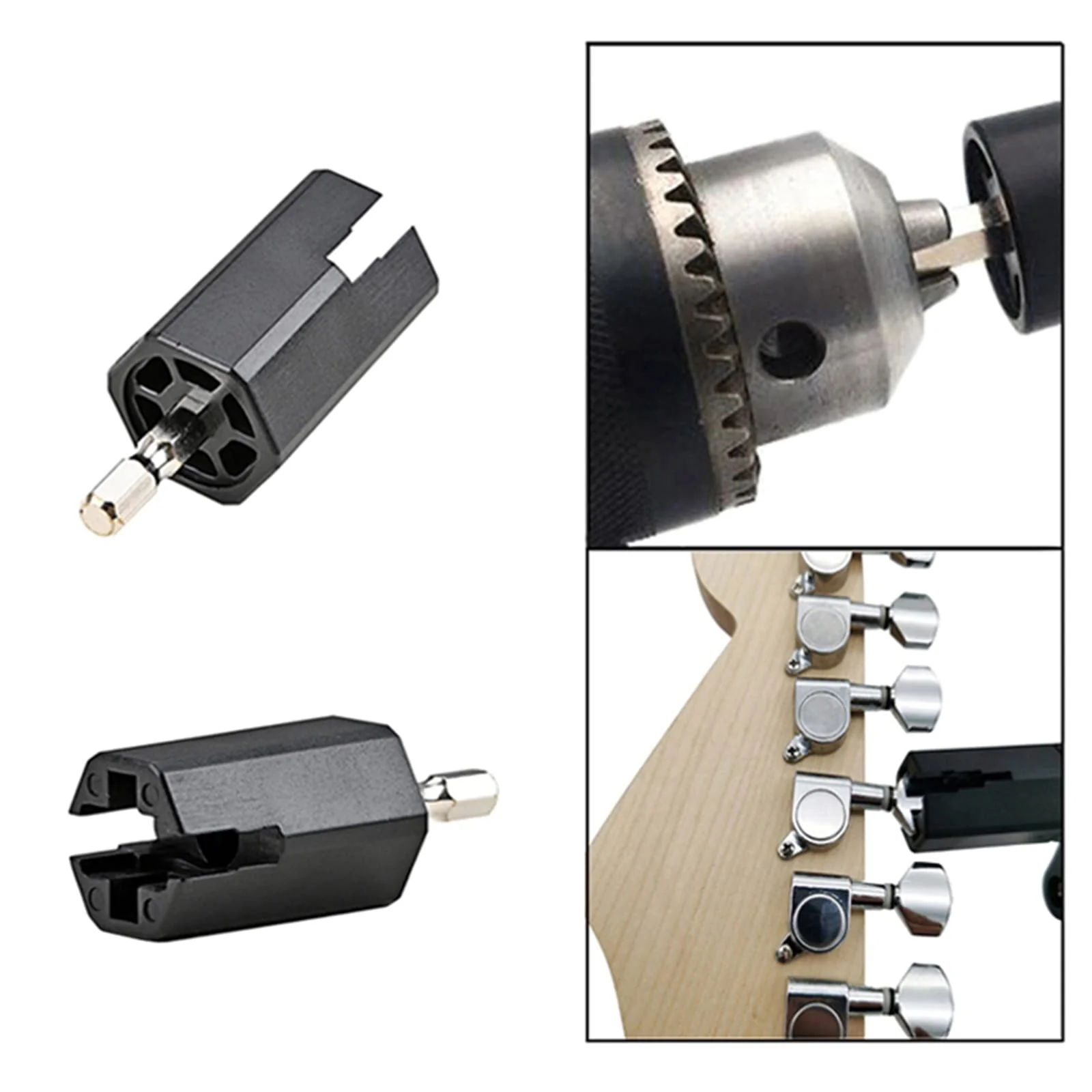 Guitar String Winder Head Tool Hexagonal Electric Drill Tuning Peg Puller For Electric Acoustic Guitar Bass - Image 2