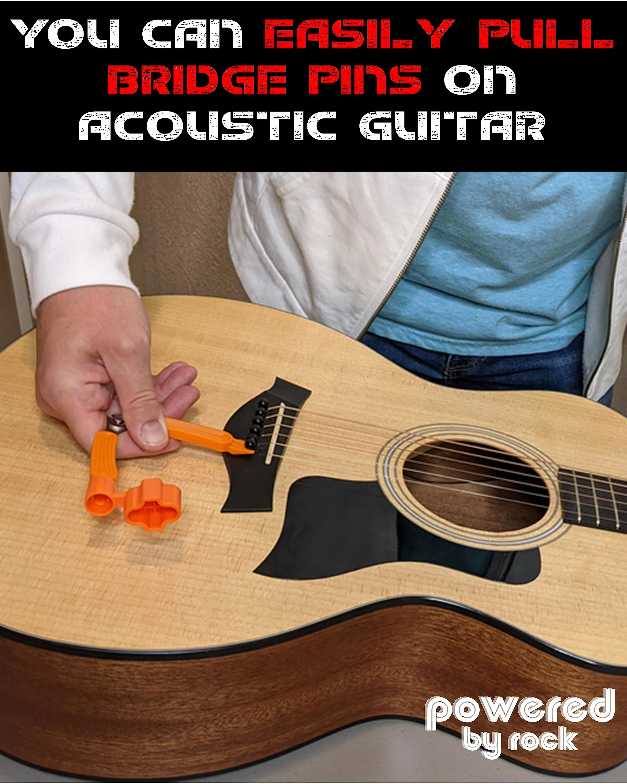 Guitar String Winder, String Cutter and Bridge Pin Puller - 3-in-1 Guitar Tool for Acoustic and Electric Guitars - Wind Guitar Strings Quickly - Cut Excess String Off - Pull Pins Out Easily - Image 3
