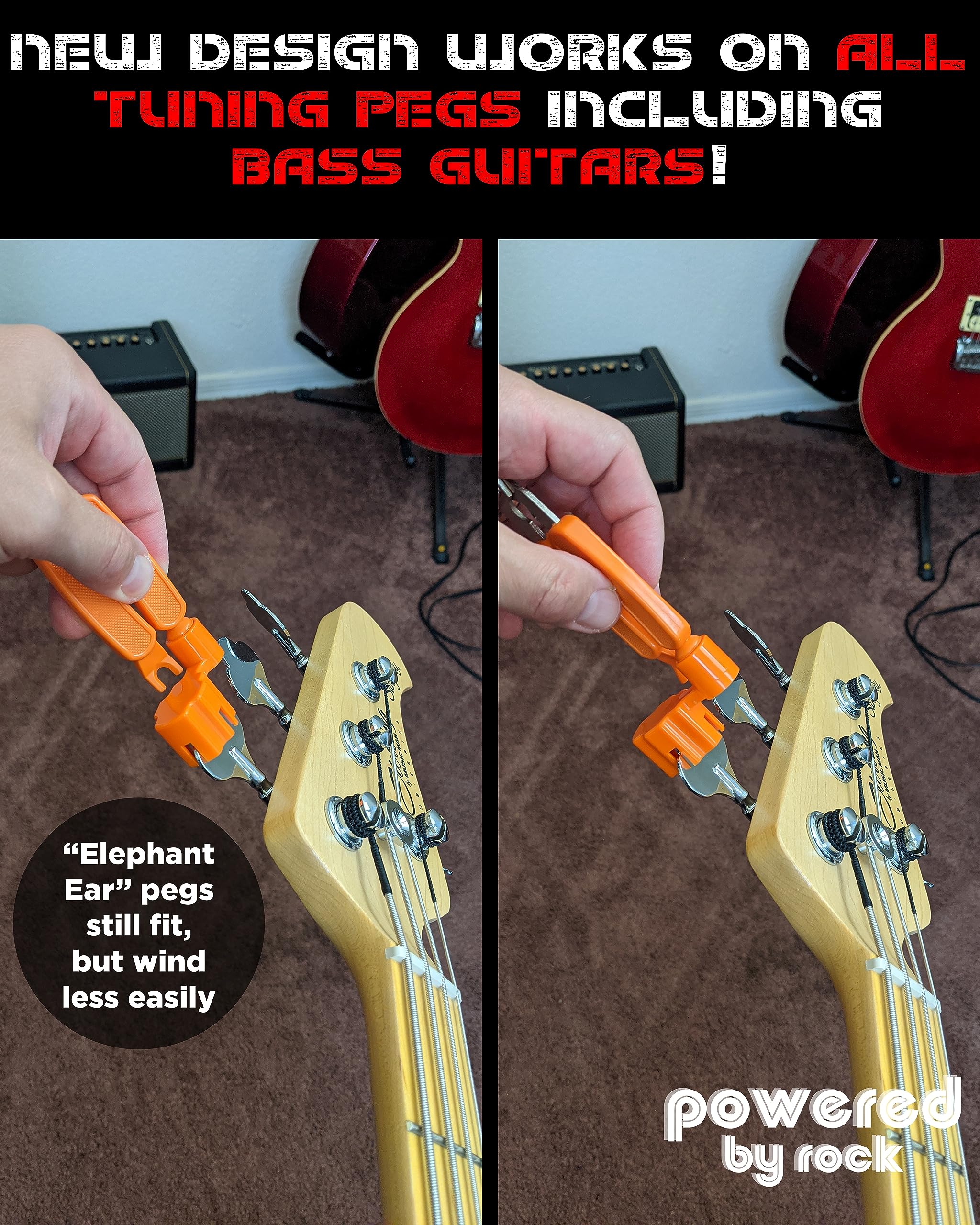 Guitar String Winder, String Cutter and Bridge Pin Puller - 3-in-1 Guitar Tool for Acoustic and Electric Guitars - Wind Guitar Strings Quickly - Cut Excess String Off - Pull Pins Out Easily - Image 8