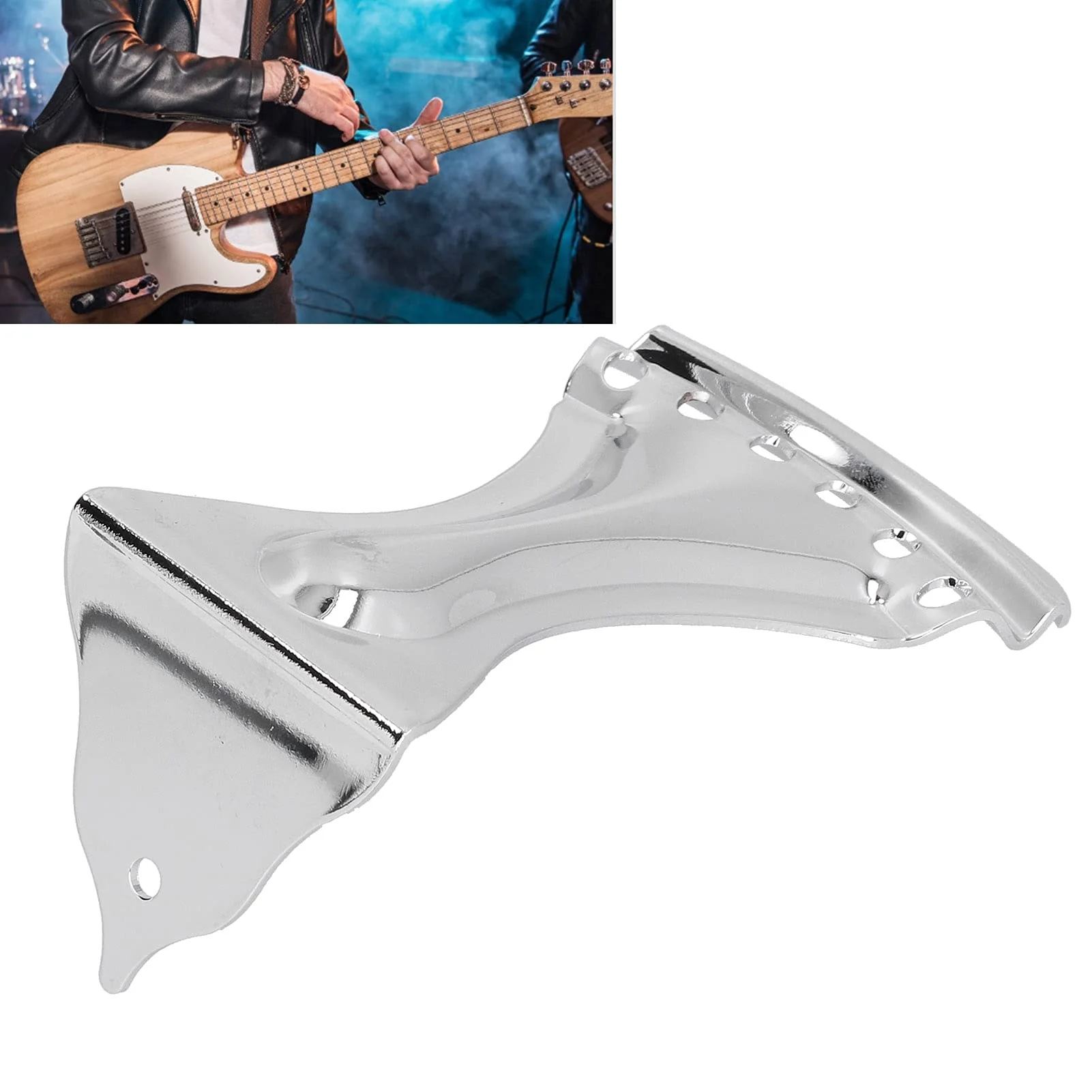 Guitar Tailpiece, Nickel Plated Good Sustain Metal Tailpieces for Stringed Instrument Repair - Image 4