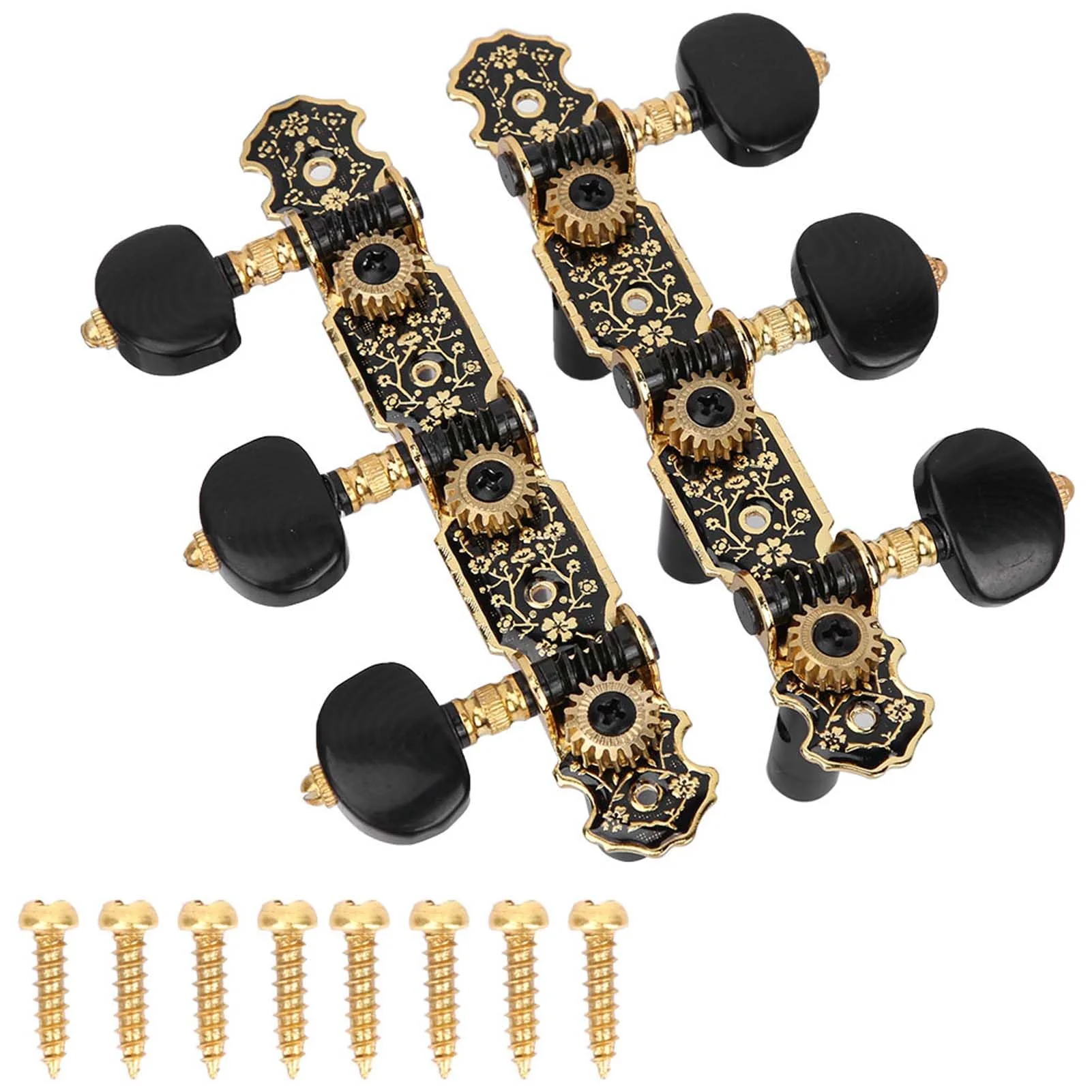 Guitar tuning pegs 3L and 3R, 1:18 Classical Guitar Tuners, Acoustic Guitar Tuning Pegs Suitable for Most Classical Guitar Replacement Accessories