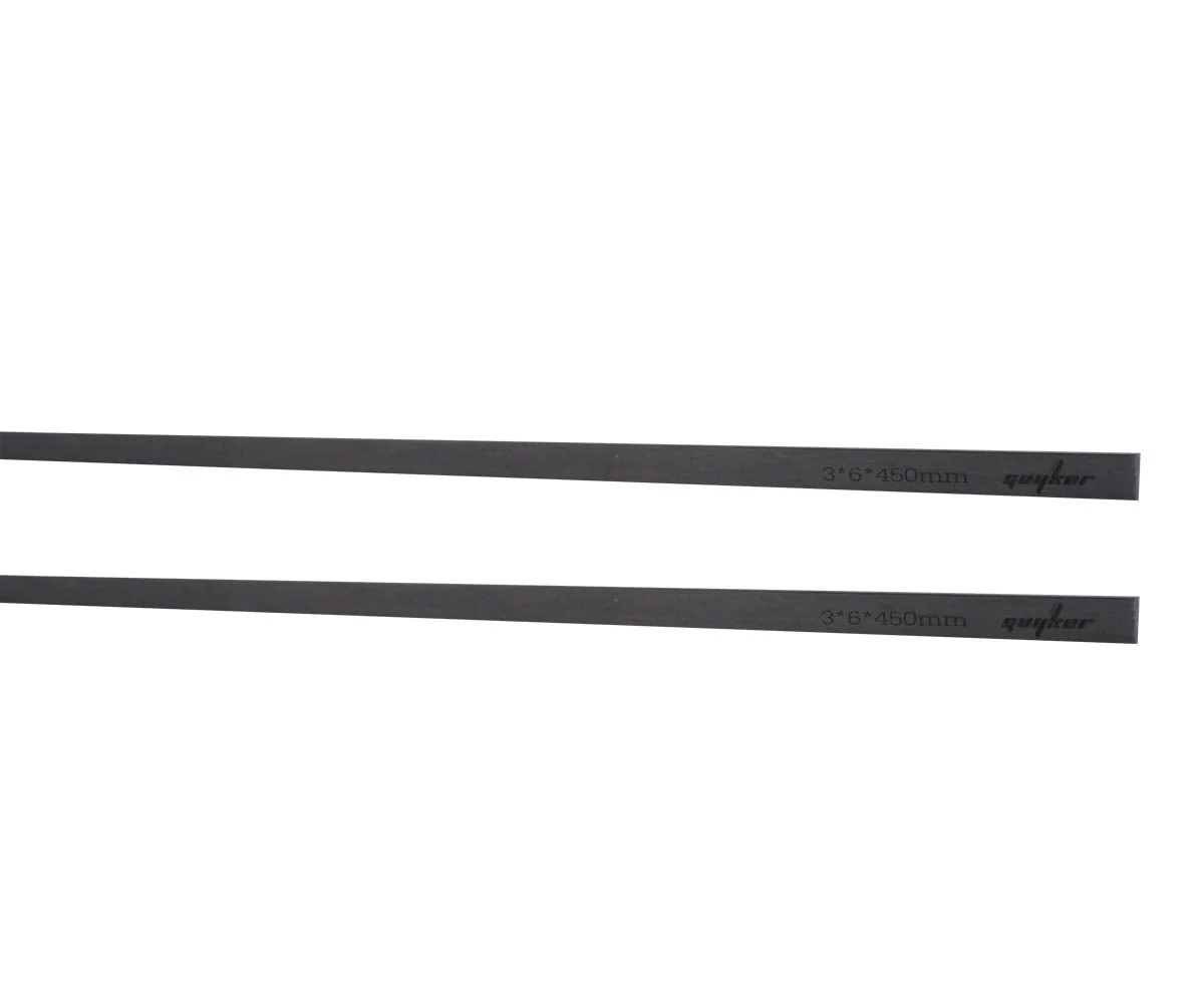 Guyker 2Pcs Carbon Fiber Neck Rod 3 x 6 x 450mm - Electric Guitar Neck Stiffener Truss Rod Adjustment Level for Strings Instruments carbon - (3mm x 6mm x 450mm)