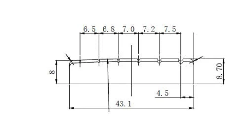 Guyker 43mm Guitar Titanium Alloy Nut - Pre-Slotted Nuts Replacement Part for LP Electric Guitar length: 43mm - Image 3