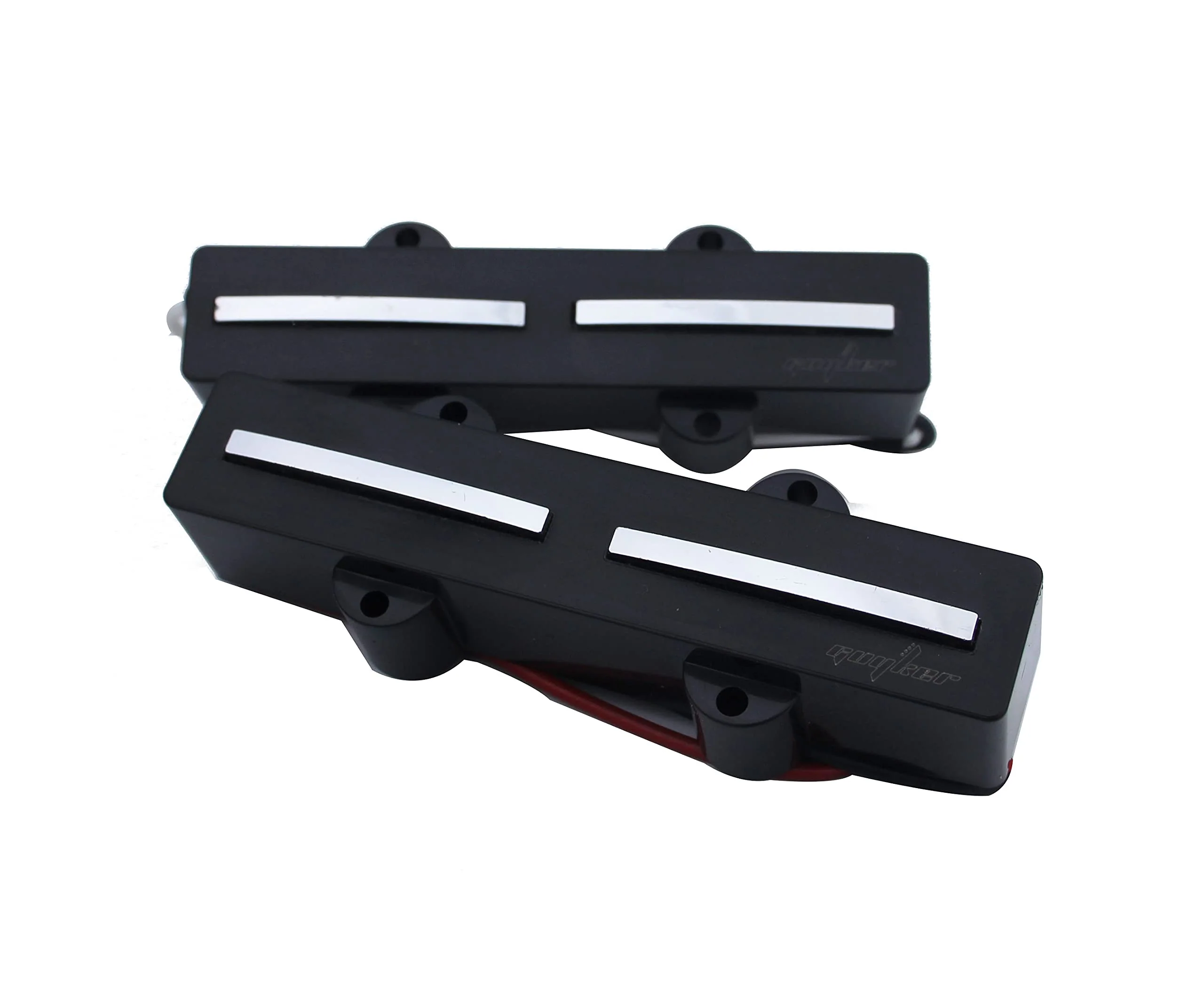 Guyker Ceramic Pickups Long Closed Electric Jazz Bass Pickups Closed Hot Single Rail Track 1 Set, JB11 Black