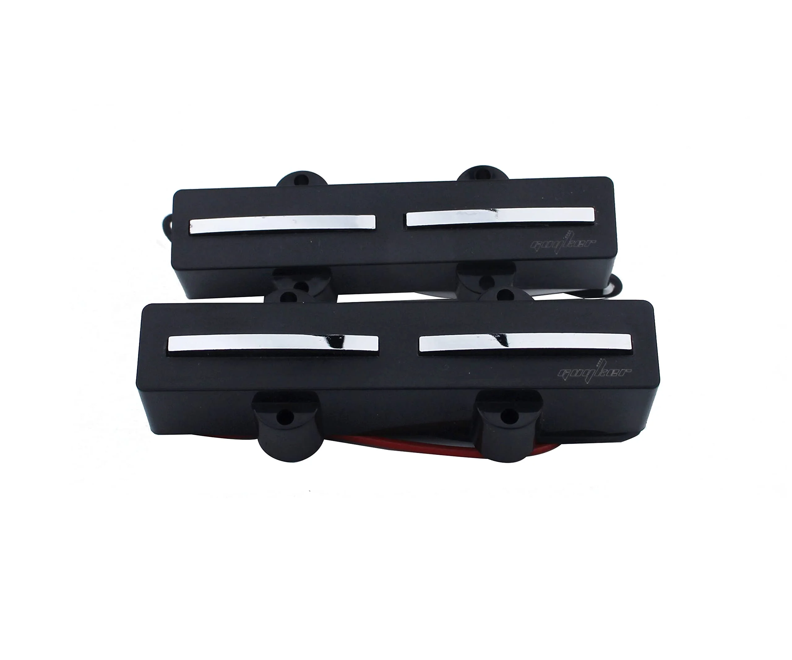 Guyker Ceramic Pickups Long Closed Electric Jazz Bass Pickups Closed Hot Single Rail Track 1 Set, JB11 Black - Image 2