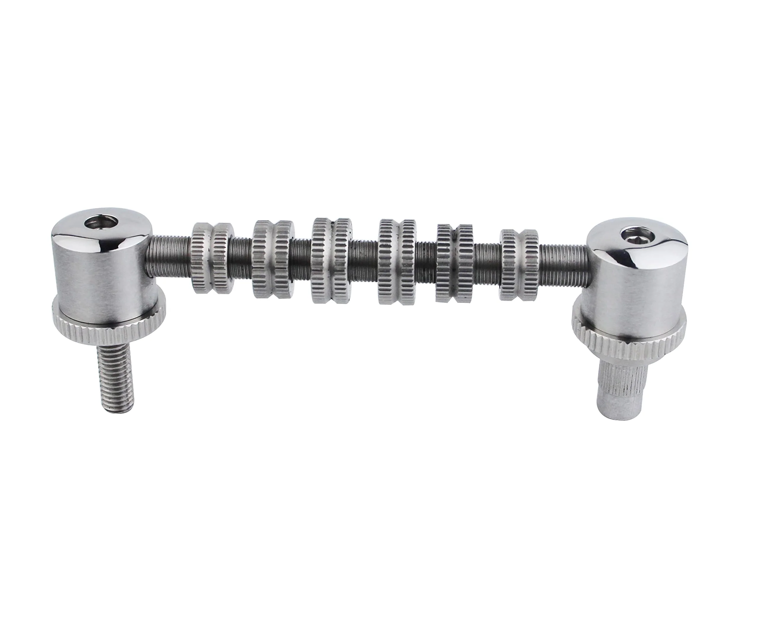 Guyker Stainless Steel Space Control Adjustable Roller Guitar Bridge Electric Guitar Replacement, Chrome - Image 4