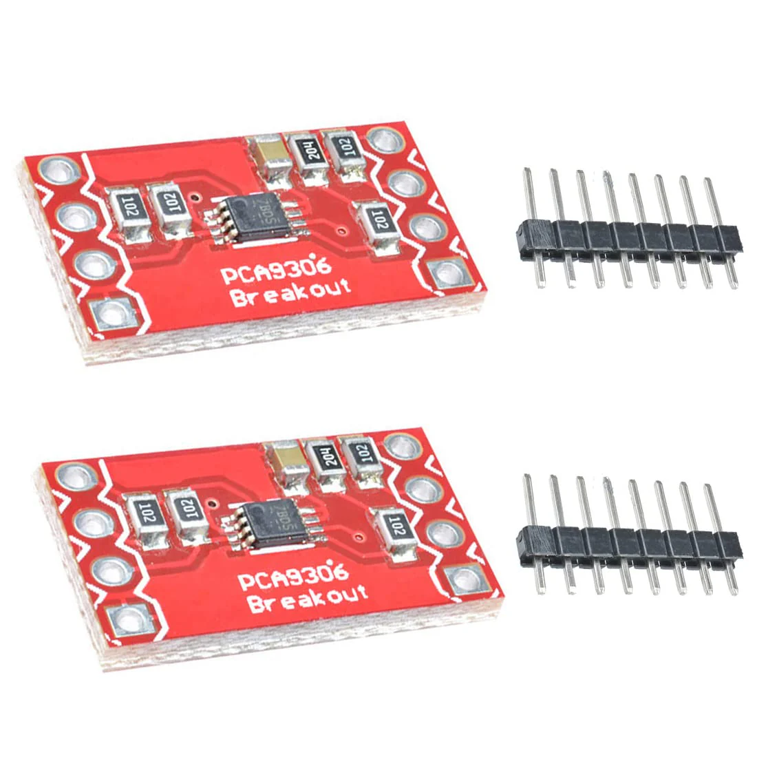 Hailege 2pcs PCA9306 Level Translator Breakout Module IIC I2C Dual Voltage 2-Bit Bidirectional Translator 5V 3.3V