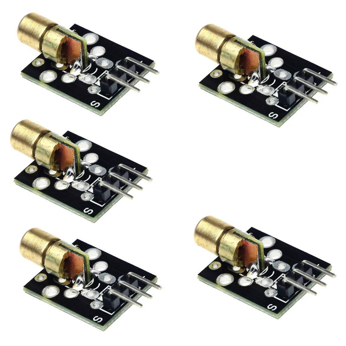 Hailege 5 x 5 mW 650 nm Red Dot Laser Diode Laser Transmitter Module PIC AVR DC5V KY-008