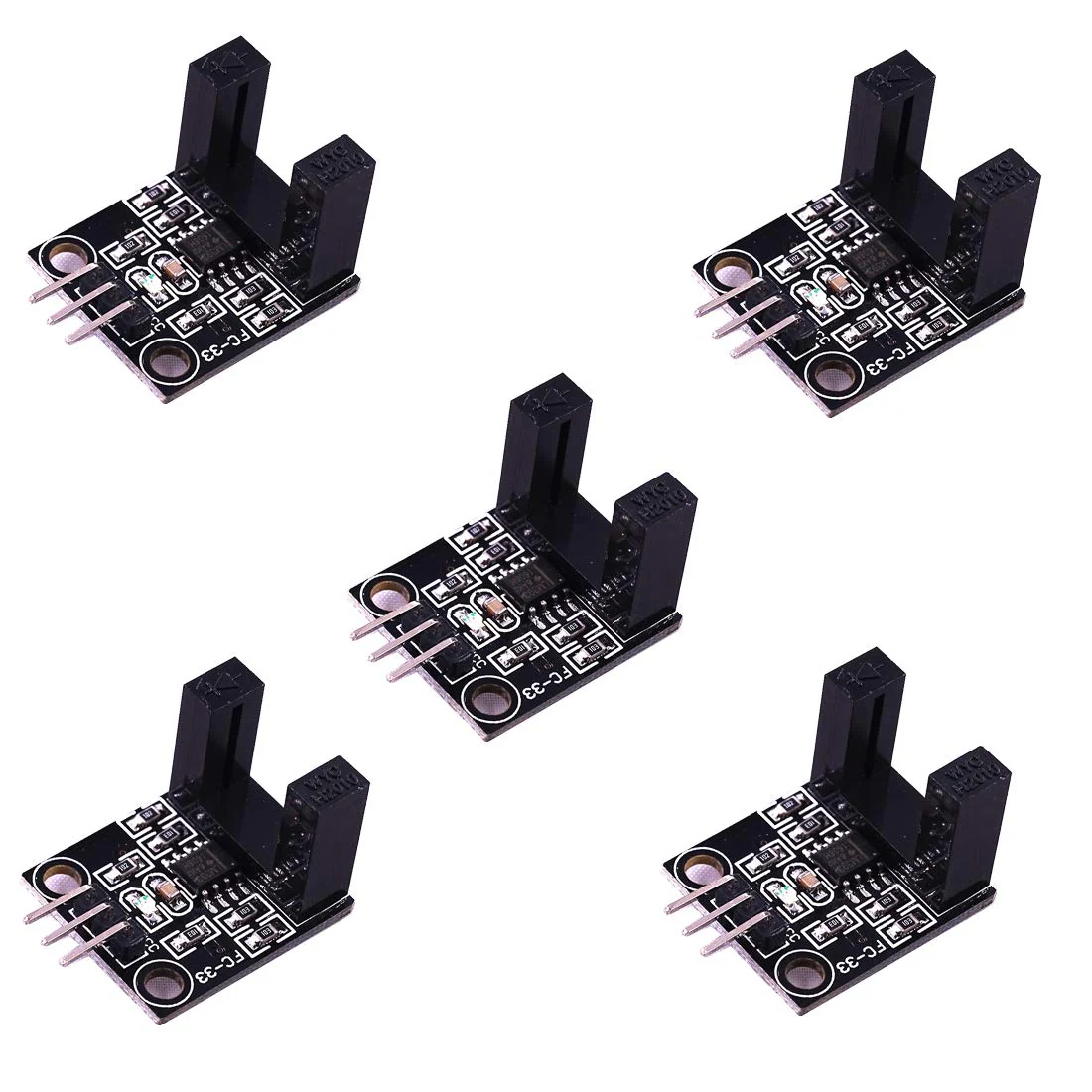 Hailege 5pcs LM393 Correlation Photoelectric Sensor Opposite Infrared Counter Sensor DC 5V