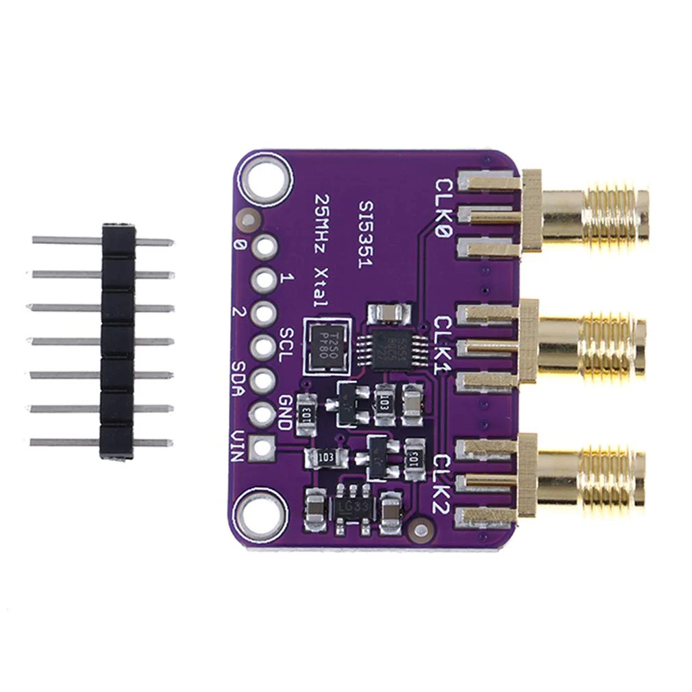 Hailege Si5351A I2C 25MHz I2C High Frequency Signal Generator Breakout Board Rectangular Wave Frequency Generator Signal Generator 8KHz to 160MHz 3-5VDC for Arduino