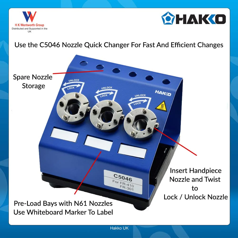 Hakko N61-10 Desoldering Nozzle, 1.6mm, Silver Standard Type - Image 5